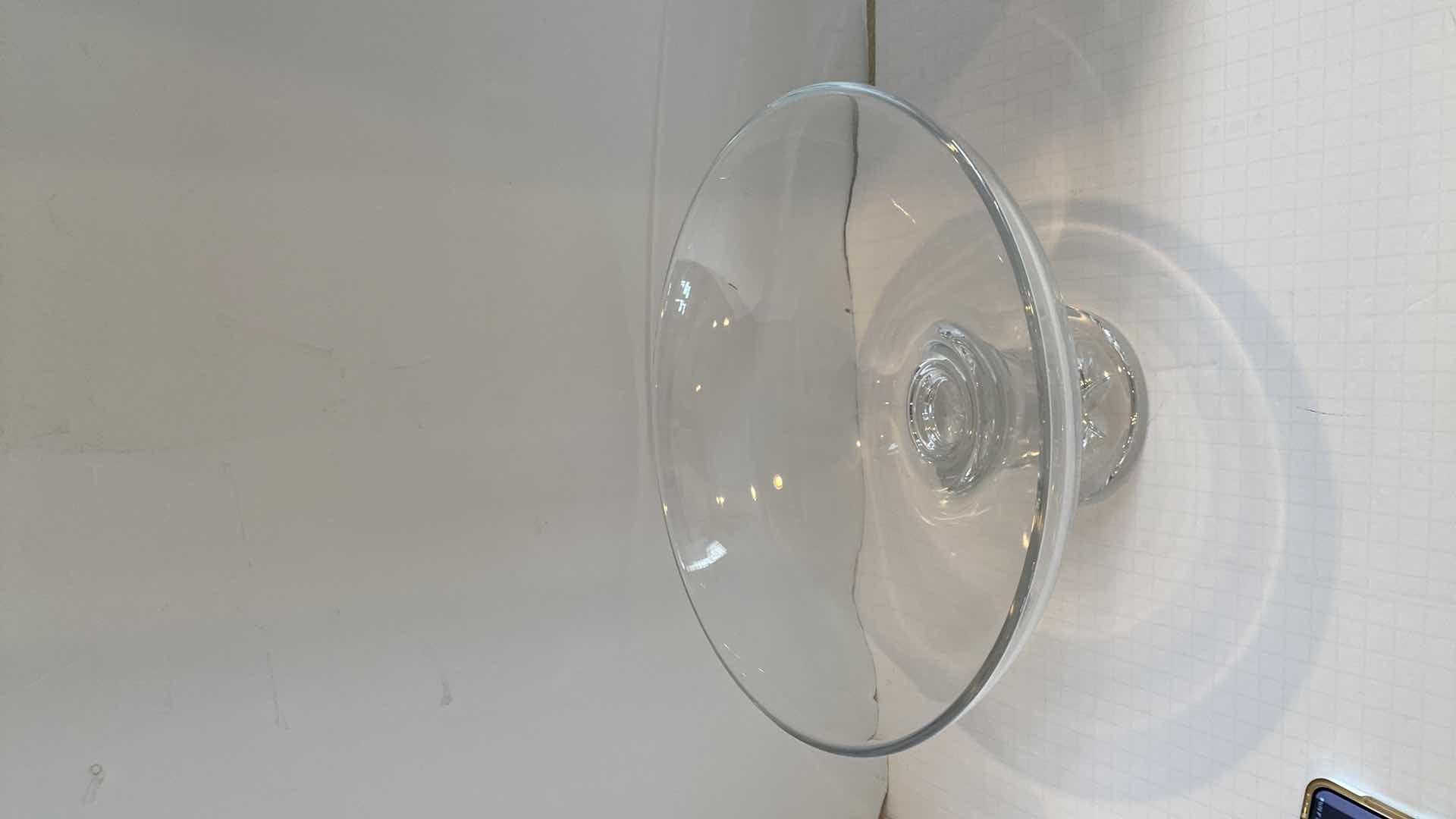 Photo 1 of VINTAGE JOHN ROCHE WATERFORD CRYSTAL PEDESTAL BOWL 11” X 8”