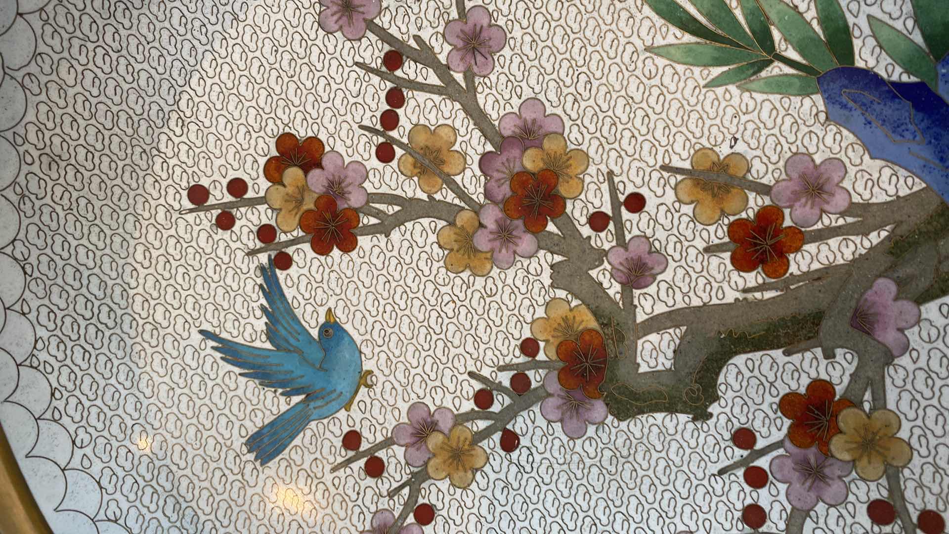 Photo 1 of VINTAGE JINGFA CLOISONNÉ BOWL 12”