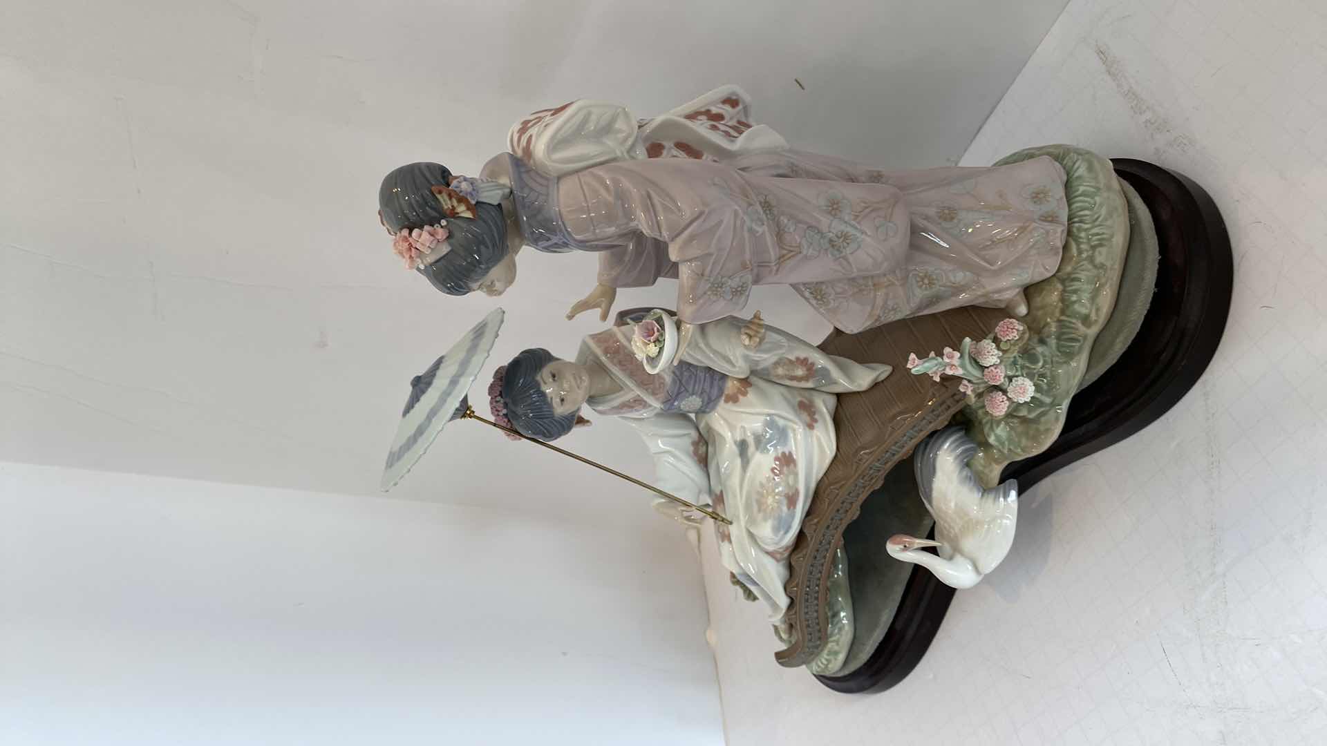 Photo 1 of SIGNED RARE VINTAGE LLADRO "SPRINGTIME IN JAPAN" SIGNED 1445 FIGURINE 14” X 12”