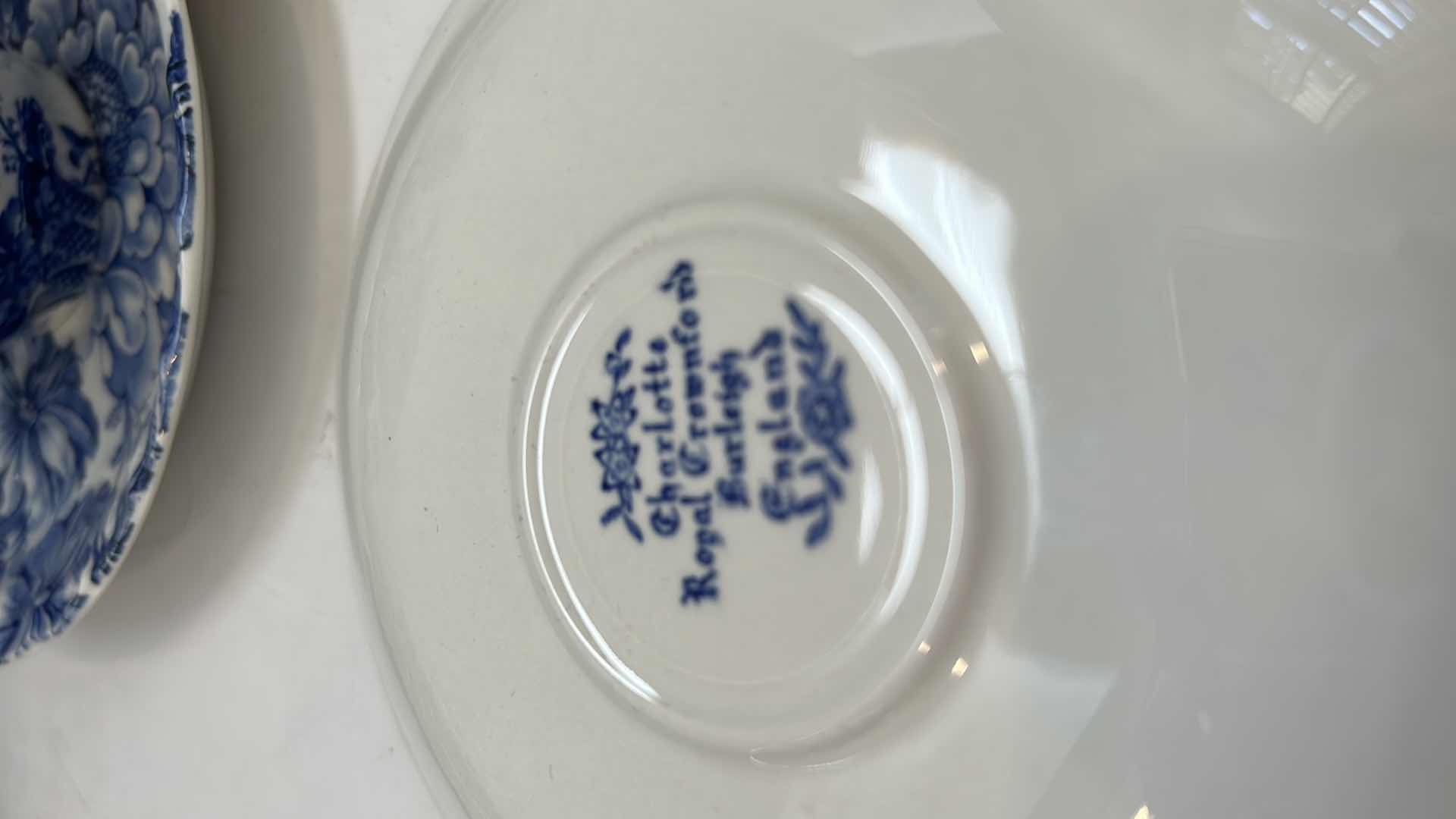 Photo 1 of 26 PCS-VINTAGE ROYAL CROWNFORD BURLEIGH CHARLOTTE BLUE AND WHITE CHINA 