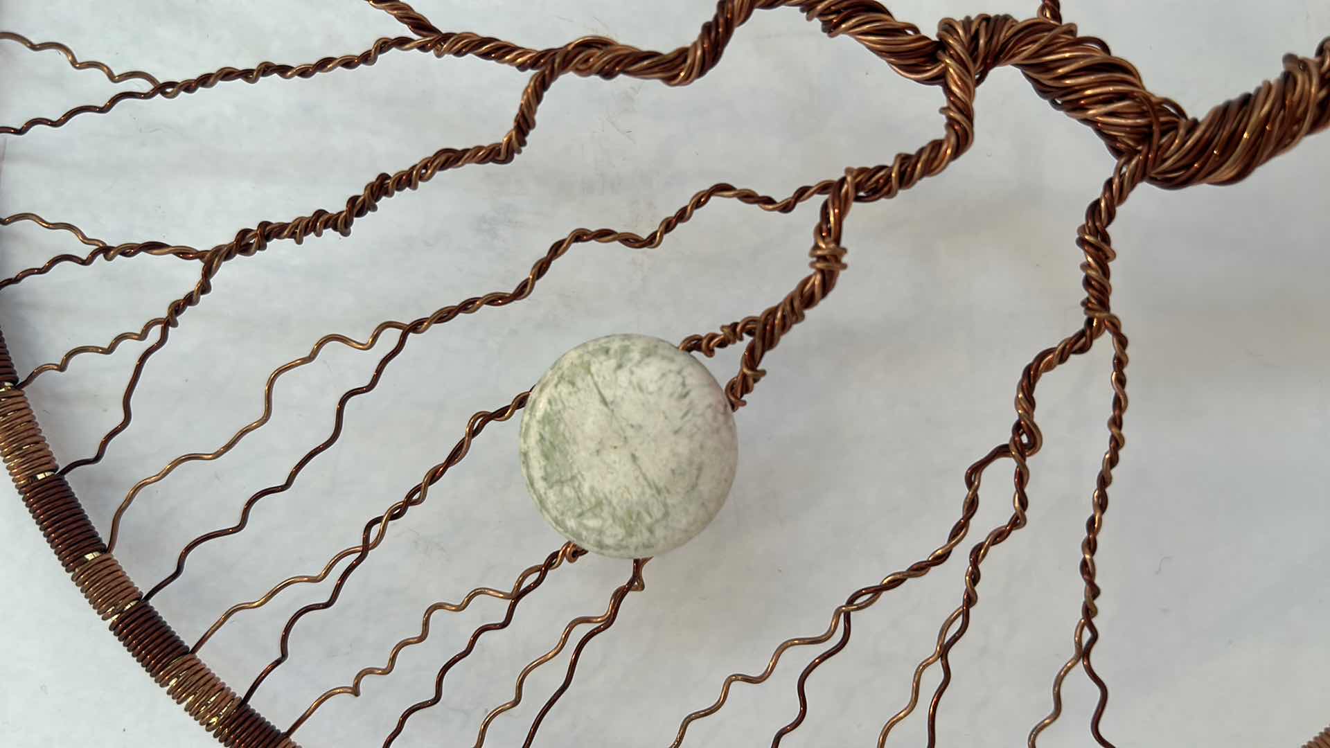 Photo 1 of TWISTED COPPER WIRE TREE WITH STONE MOON H8”