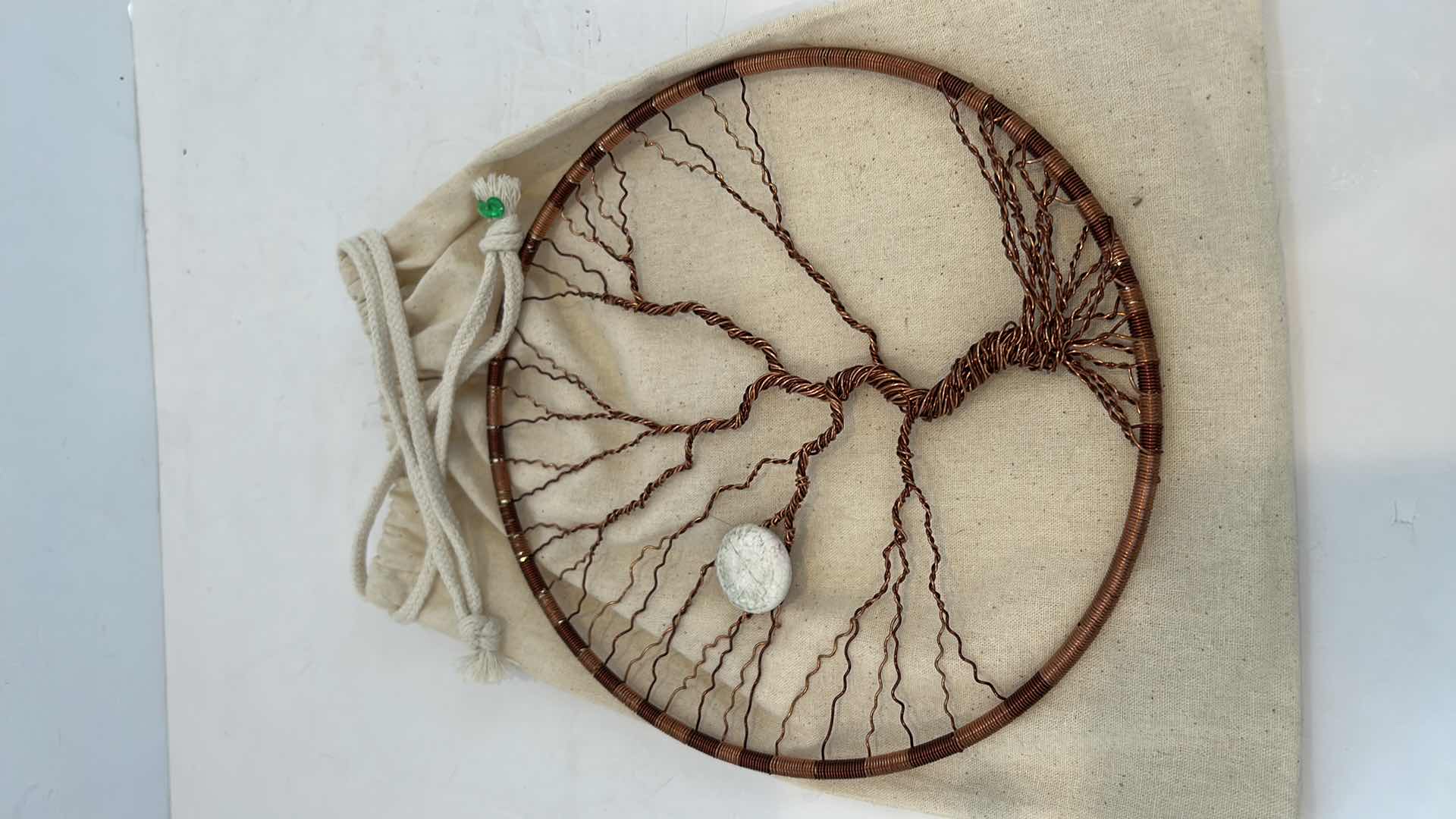 Photo 1 of TWISTED COPPER WIRE TREE WITH STONE MOON H8”