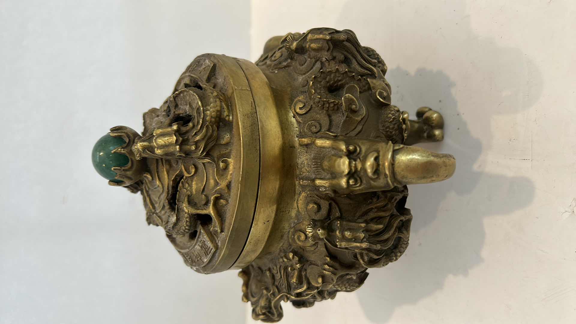 Photo 3 of Nine dragons brass Incense burner 11” x 8”