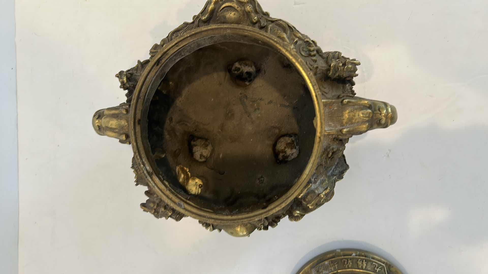 Photo 7 of Nine dragons brass Incense burner 11” x 8”