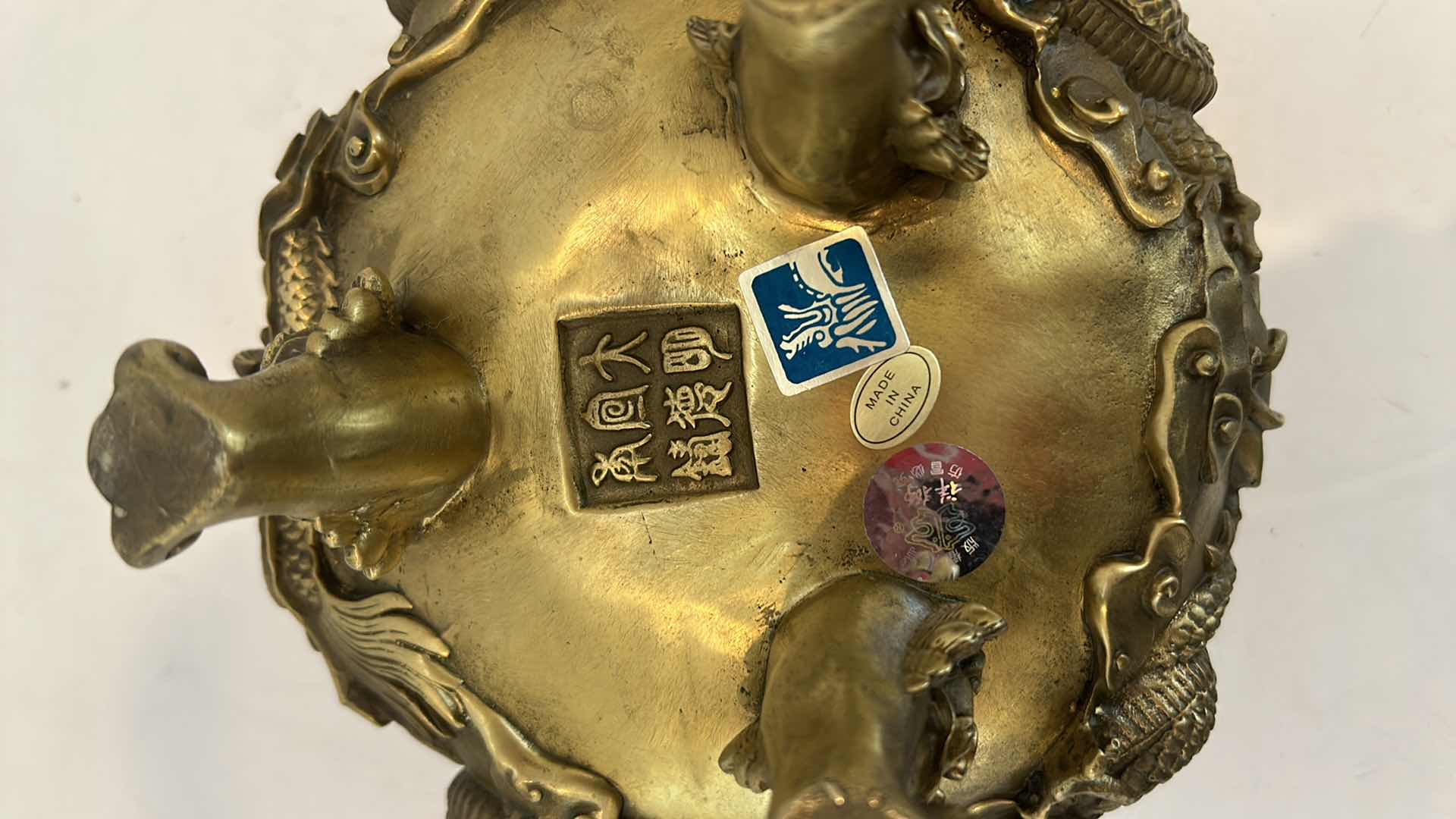 Photo 8 of Nine dragons brass Incense burner 11” x 8”