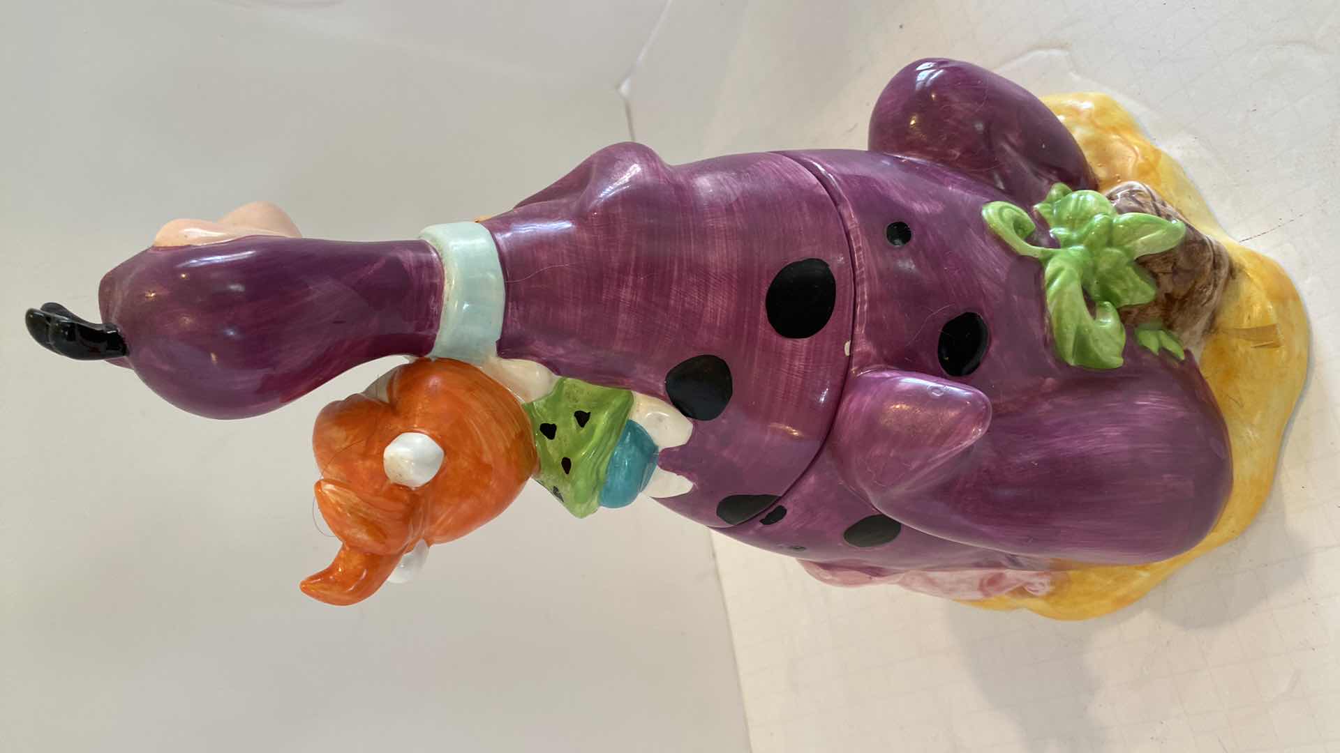 Photo 1 of VINTAGE HANNA BARBERA DINO AND PEBBLES COOKIE JAR 13”