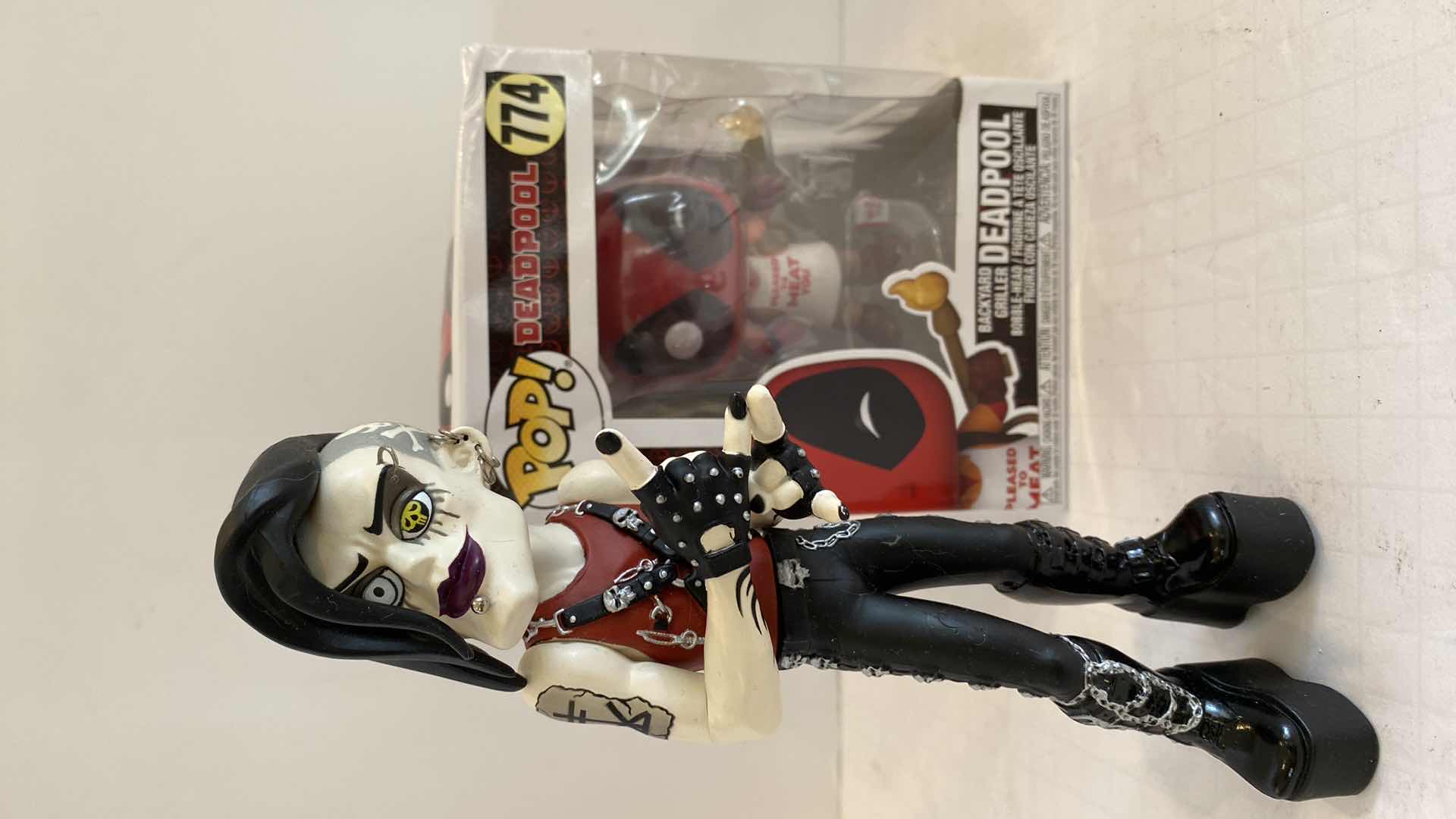 Photo 1 of BLEEDING EDGE GOTH 8” AND DEADPOOL BOBBLE-HEAD