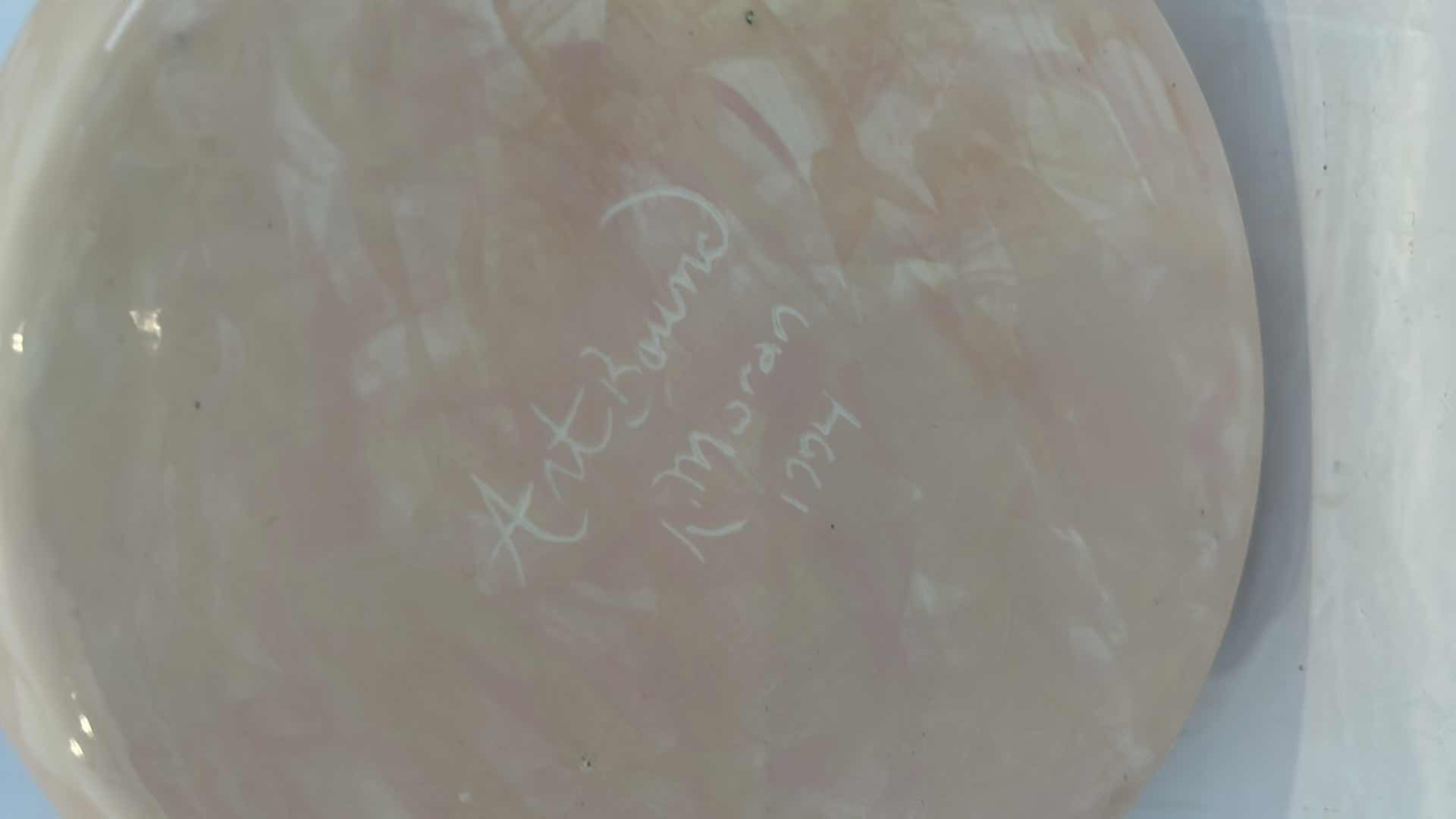 Photo 6 of HAND PAINTED SIGNED DATED PORCELAIN PITCHER H7”