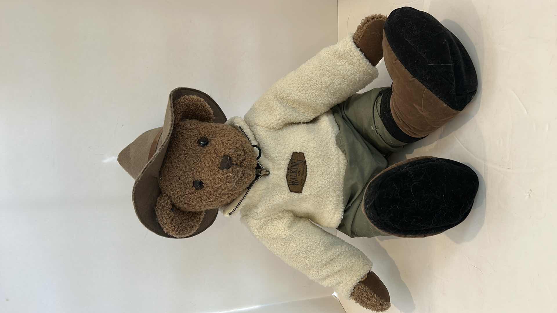 Photo 1 of VTG WALKING CO TRACKER Jointed Stuffed 18” Teddy Bear Limited Edition 1998