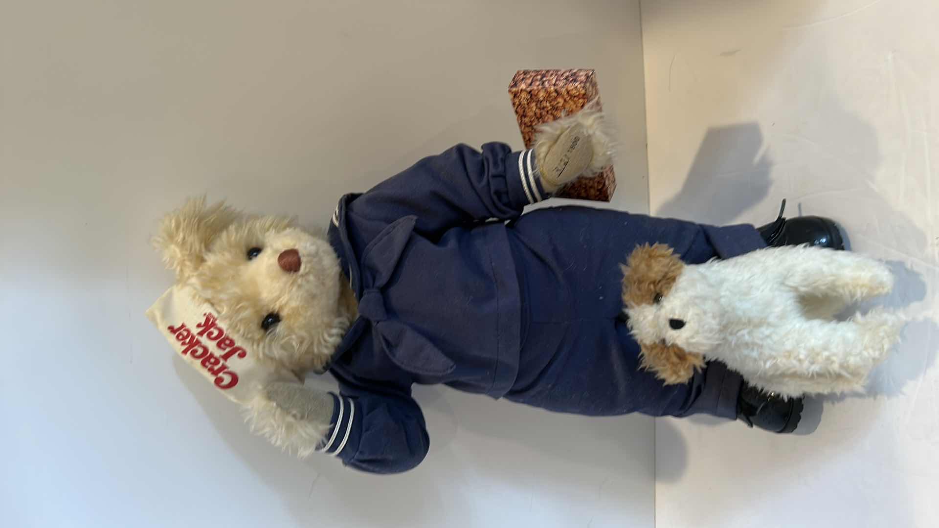 Photo 1 of RARE DOUGLAS COMPANY NUMBERED CRACKER JACK BEAR WITH DOG ON STAND H17”