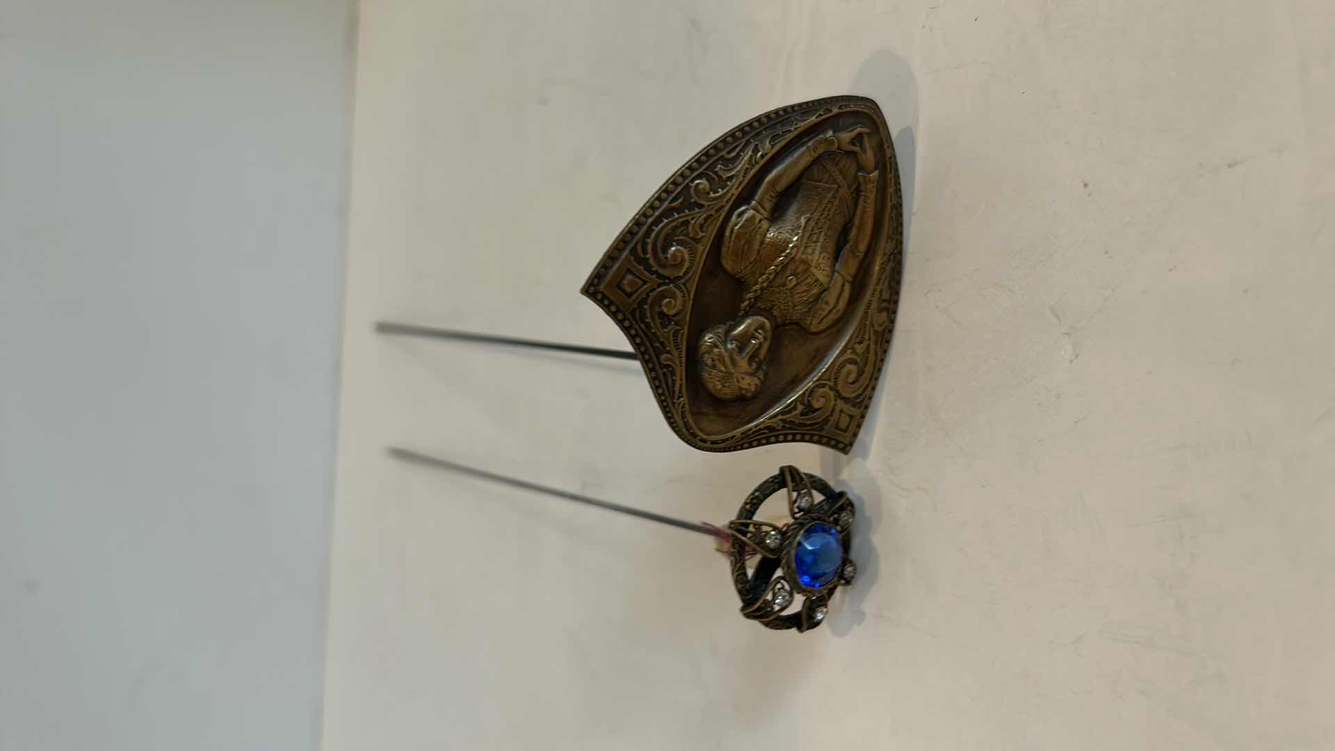 Photo 1 of TWO ANTIQUE HAT PINS