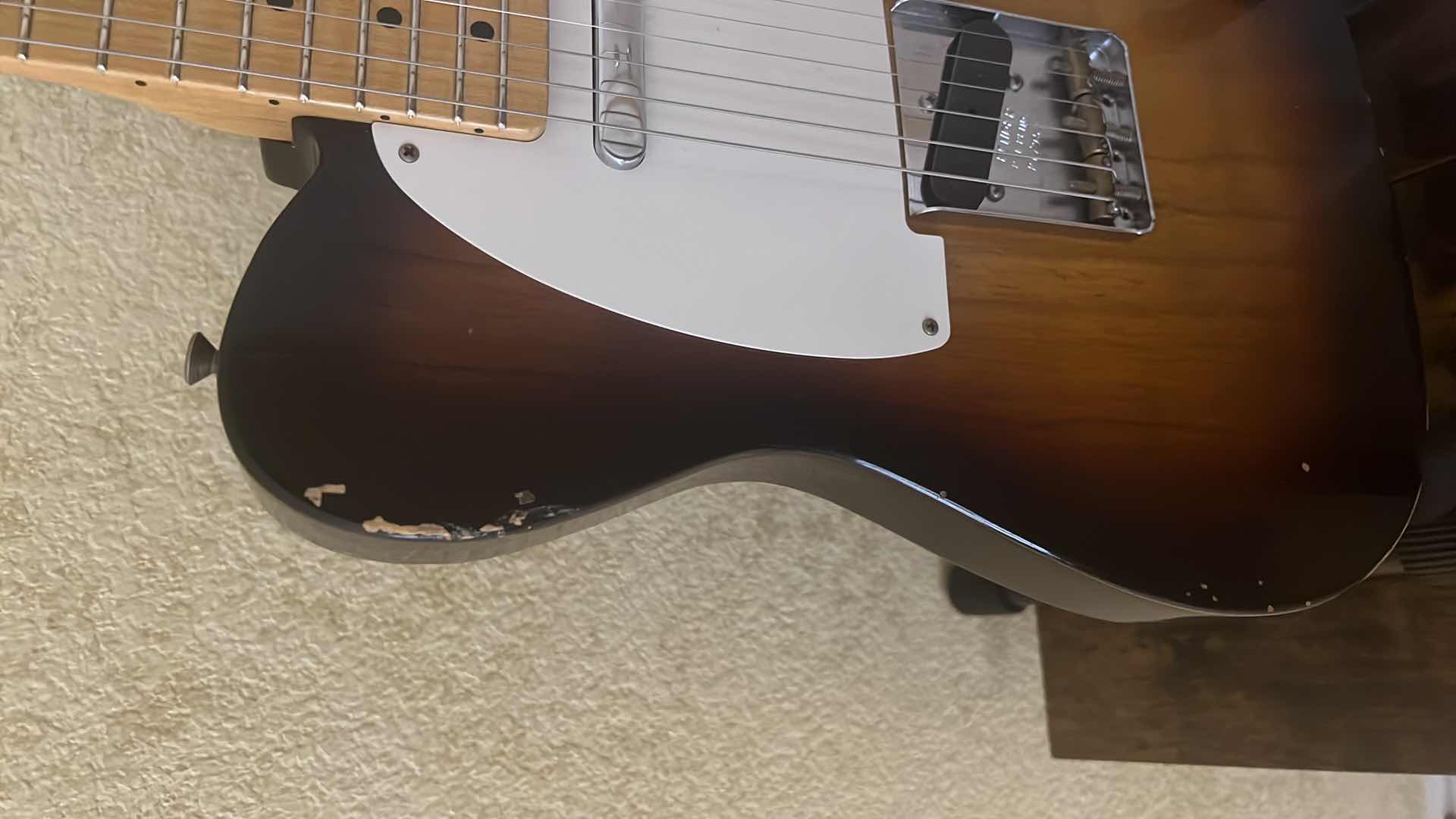 Photo 6 of FENDER CUSTOM SHOP JOE BONAMASSA VINTAGE COLLECTOR SERIES 1955 MASTERBUILT BY YURIY SHISHKOV 2-TONE SUNBURST TELECASTER SIGNED GUITAR W COA & ACCESSORIES