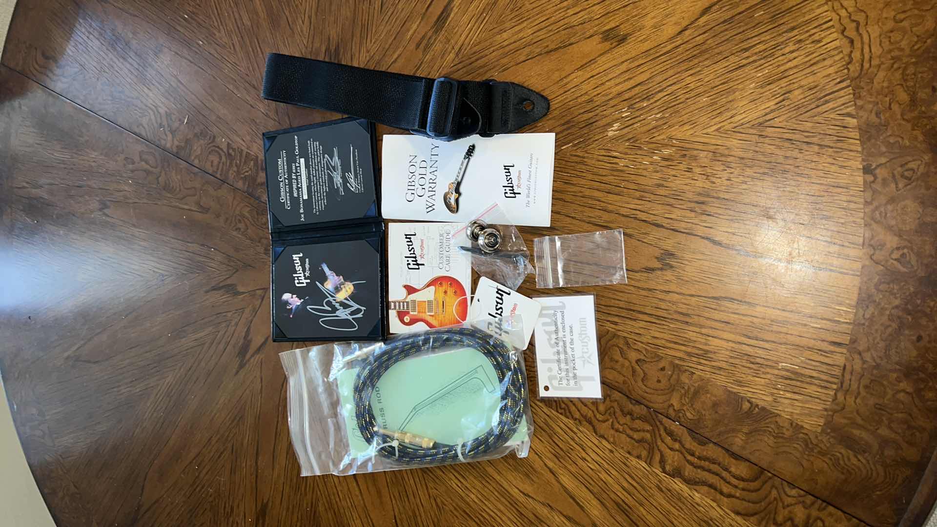 Photo 12 of GIBSON CUSTOM INSPIRED BY SERIES JOE BONAMASSA AGED “LES PAUL” GOLDTOP 026 SIGNED GUITAR W COA & ACCESSORIES