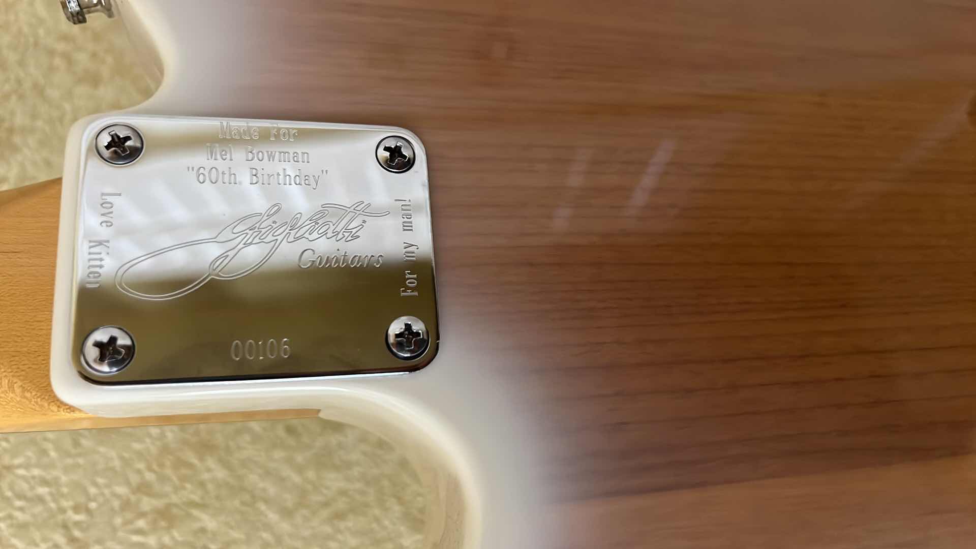 Photo 7 of GIGLIOTTI SIGNED WHITE ELECTRIC GUITAR