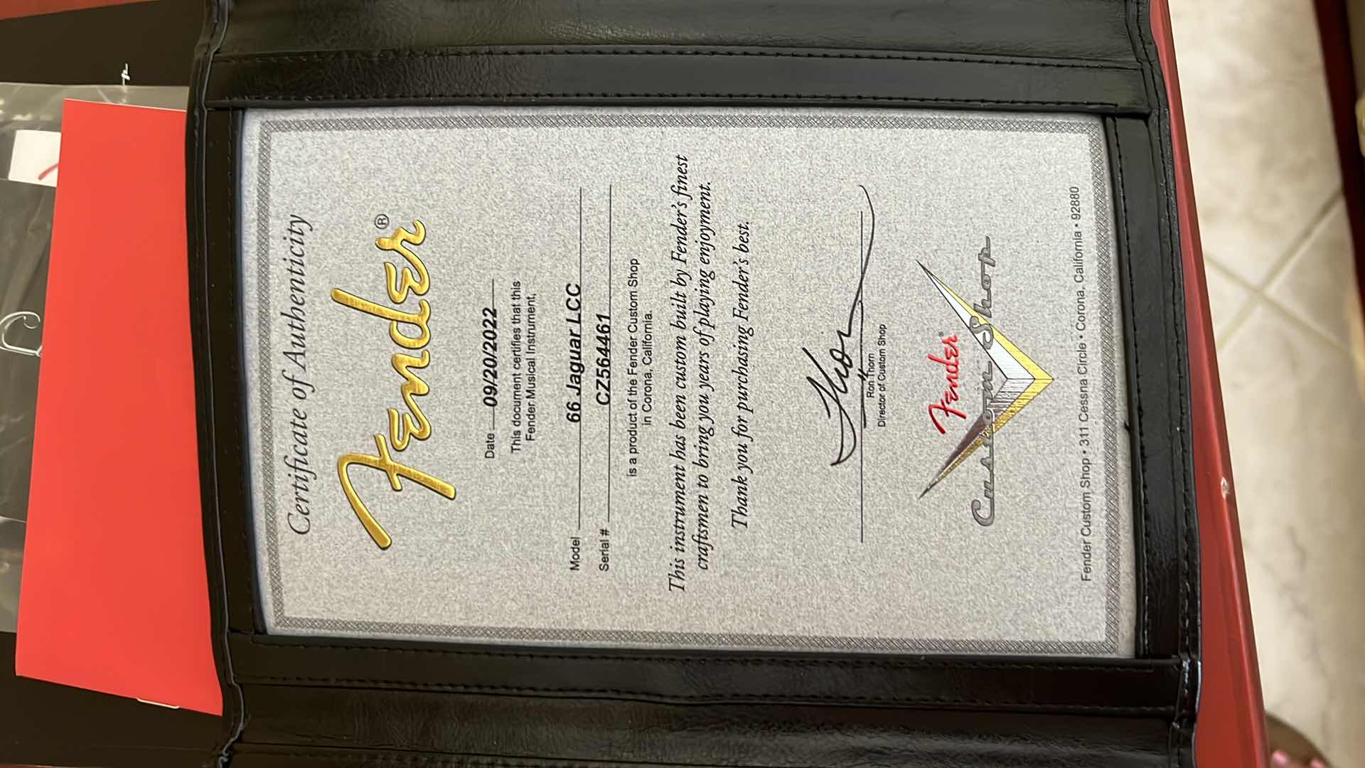 Photo 1 of FENDER CUSTOM SHOP &#x27;66 JAGUAR DELUXE CLASSIC ELECTRIC GUITAR AGED OLYMPIC WHITE (COA &amp; ORIGINAL PAPERWORK INCLUDED)