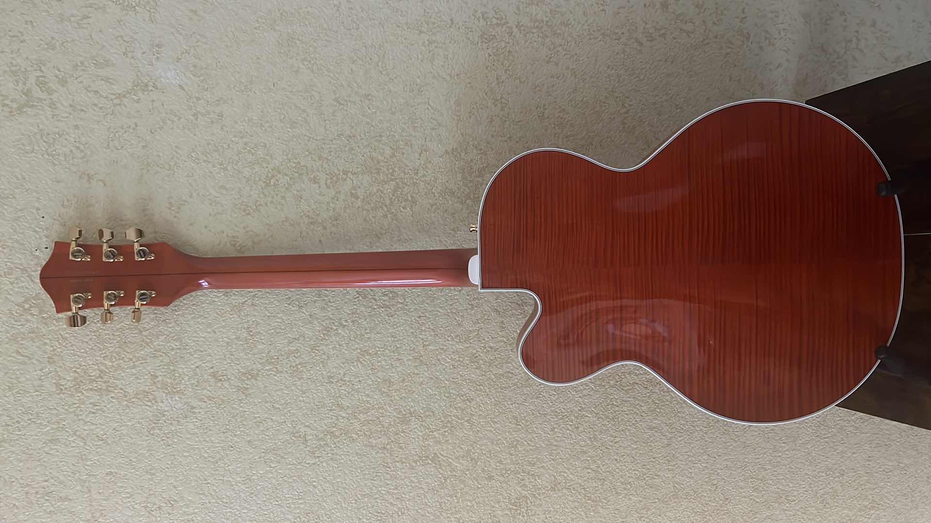 Photo 7 of GRETSCH  PLAYERS EDITION NASHVILLE BY BIGSBY “CHET ATKINS” SIGNED FLAME MAPLE ORANGE STAIN GUITAR W. COA & ACCESSORIES