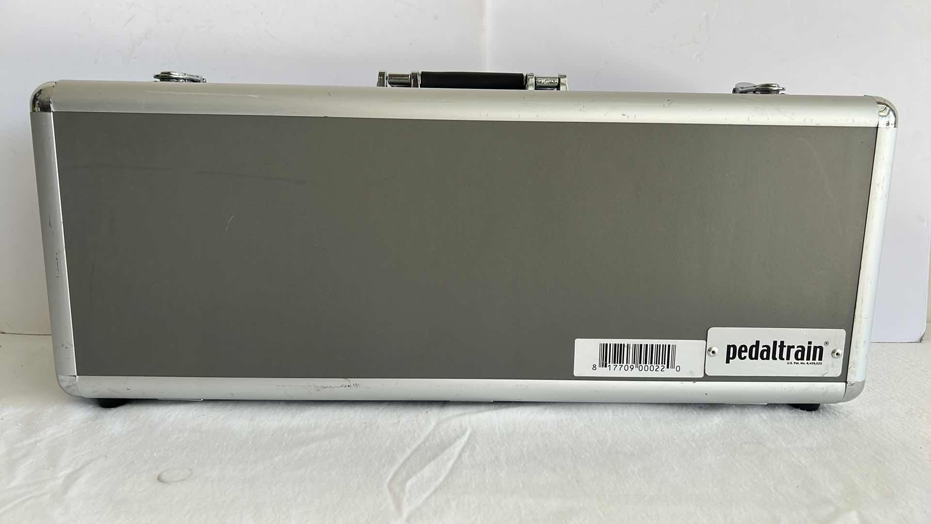 Photo 1 of SILVER METAL TOUR CASE W PETALTRAIN METRO 24 BLACK METAL VELCRO STAND (25”x 10” H 6.5”)