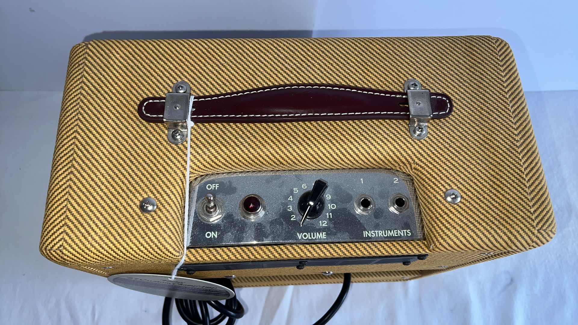Photo 5 of FENDER '57 CUSTOM CHAMP TUBE GUITAR AMP W LACQUERED TWEED  (13.5” x 7” H12”)