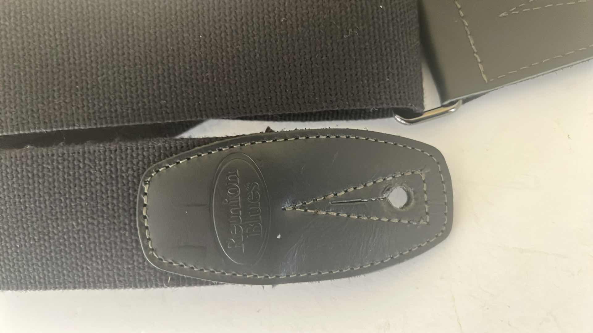 Photo 2 of REUNION BLUES BLACK NYLON GUITAR STRAP