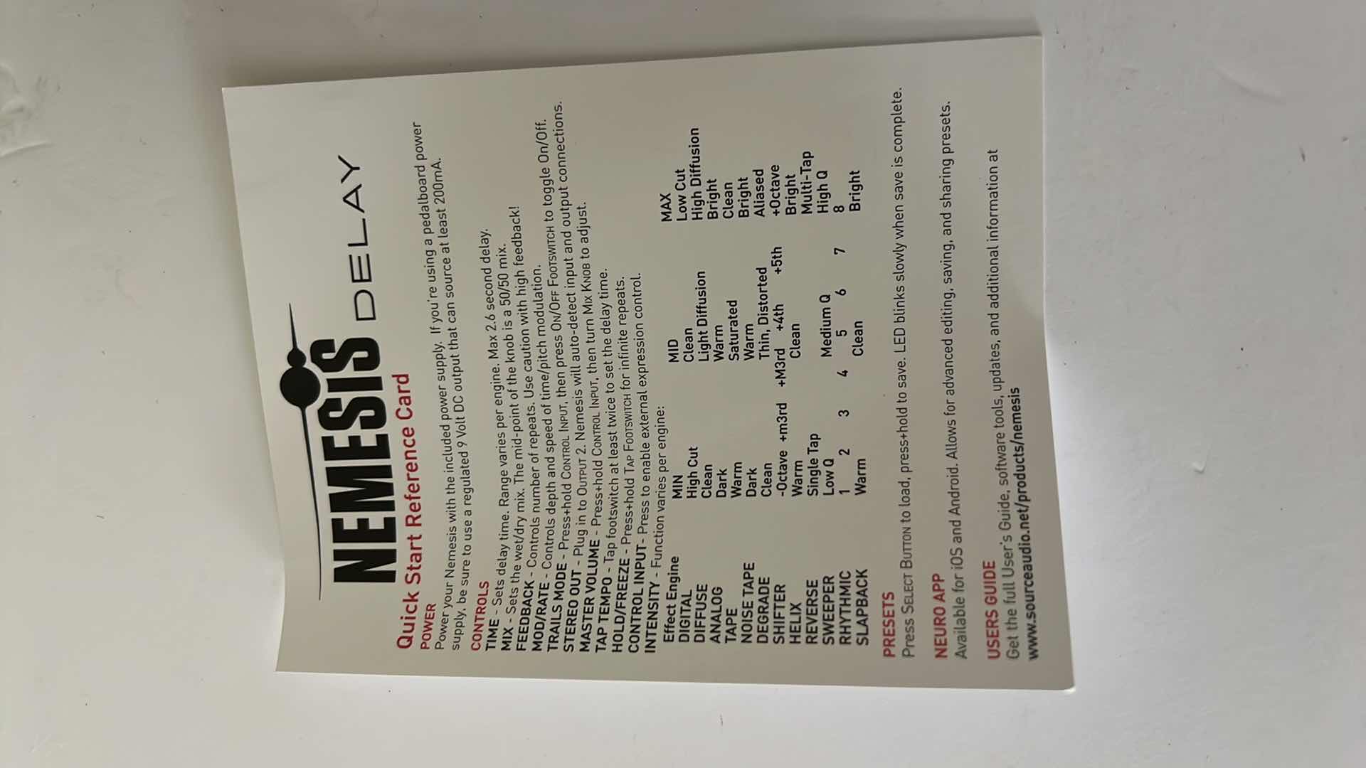 Photo 4 of NEW SOURCE AUDIO NEMESIS DELAY ONE SERIES