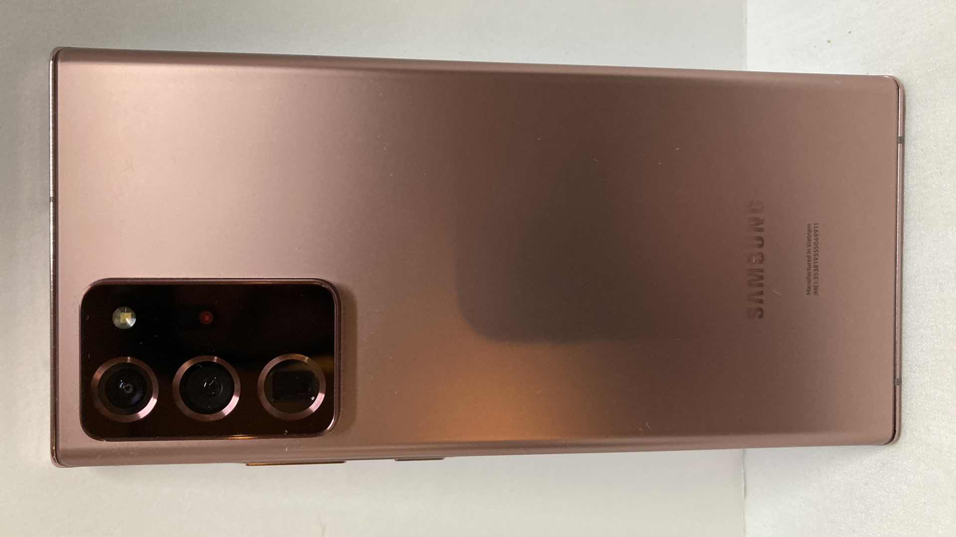 Photo 1 of GALAXY NOTE 20 ULTRA 5G MYSTIC BRONZE CELL PHONE T-MOBILE SERVICE W GOTO BLACK PHONE CASE