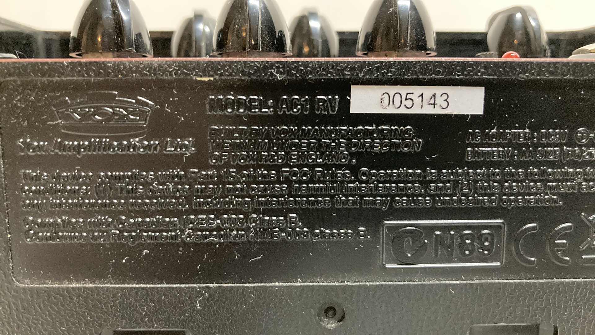 Photo 6 of VOX RHYTHM BASS COMBO AMPLIFIER MODEL AR1 RV