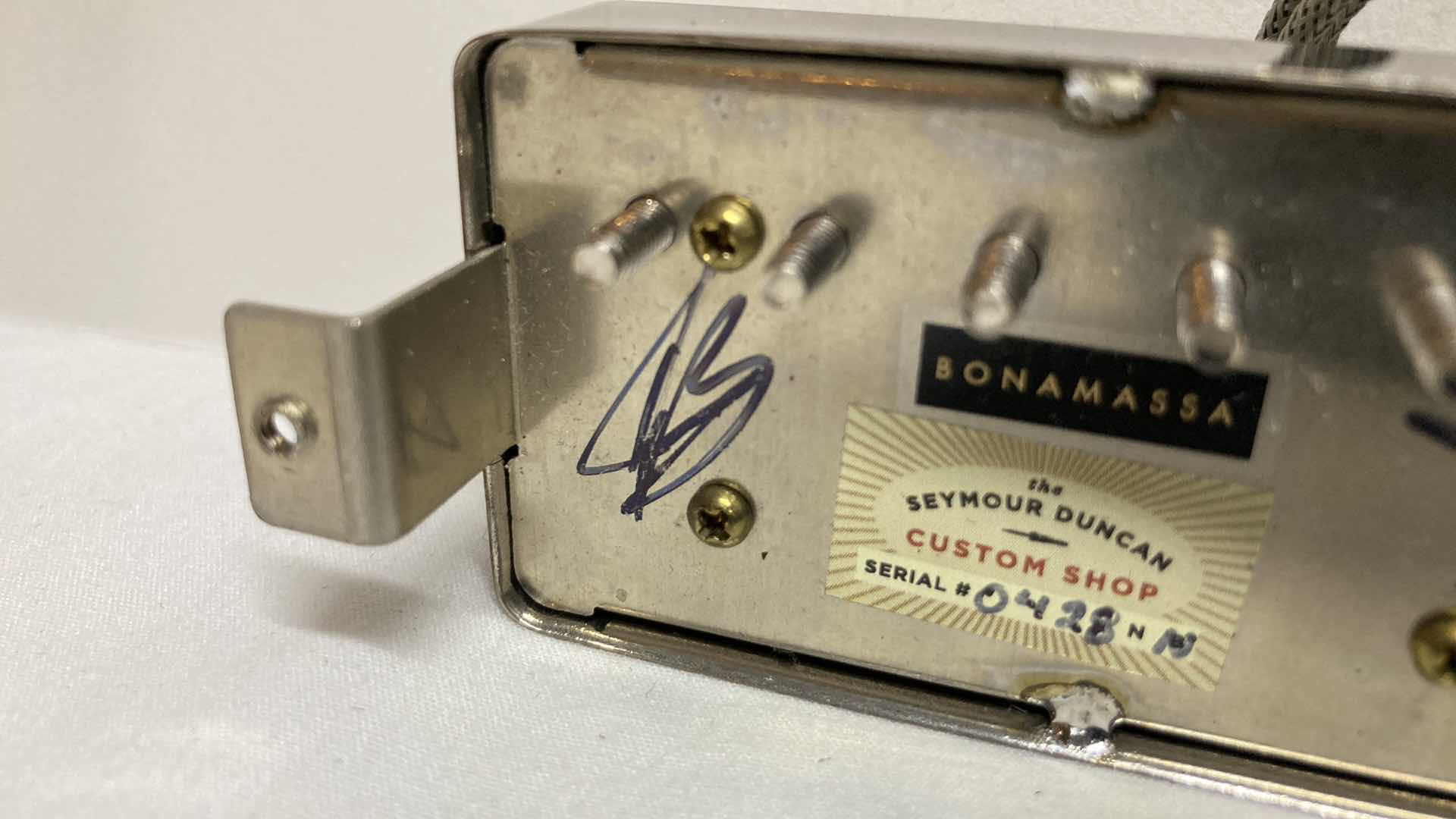 Photo 1 of SEYMOUR DUNCAN CUSTOM SHOP HUMBUCKER BONAMASSA AUTOGRAPHED BY JOE BONAMASSA W BOX & THUMB-DRIVE SERIAL # 0428
