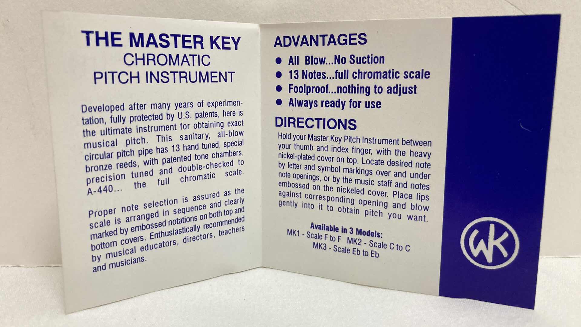 Photo 4 of THE MASTER KEY CHROMATIC 13 KEY PITCH INSTRUMENT MODEL MK2-C A-440