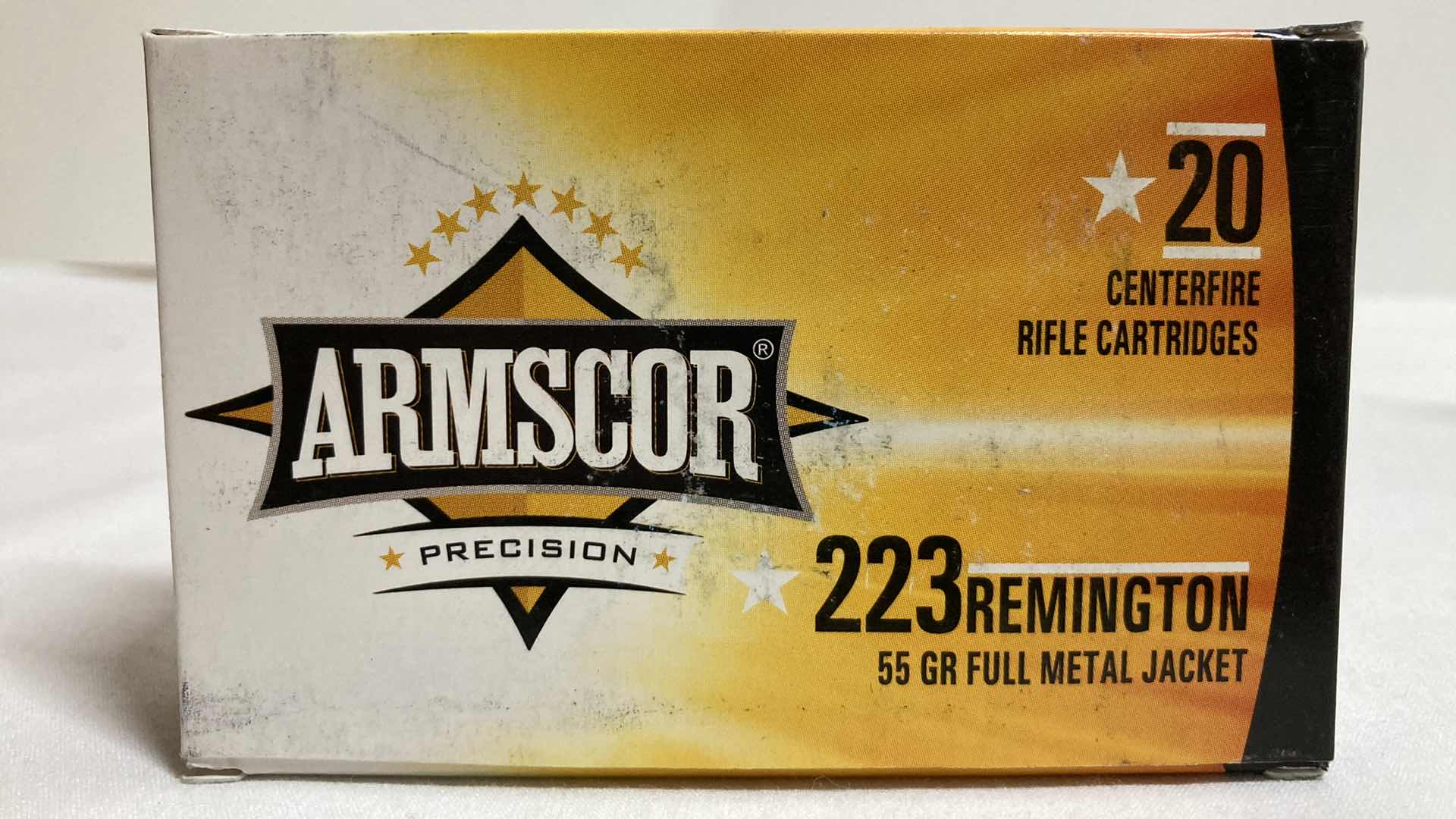 Photo 1 of NEW ARMSCOR .223 REM 55GR FMJ BRASS CASE AMMO (100RDS)
