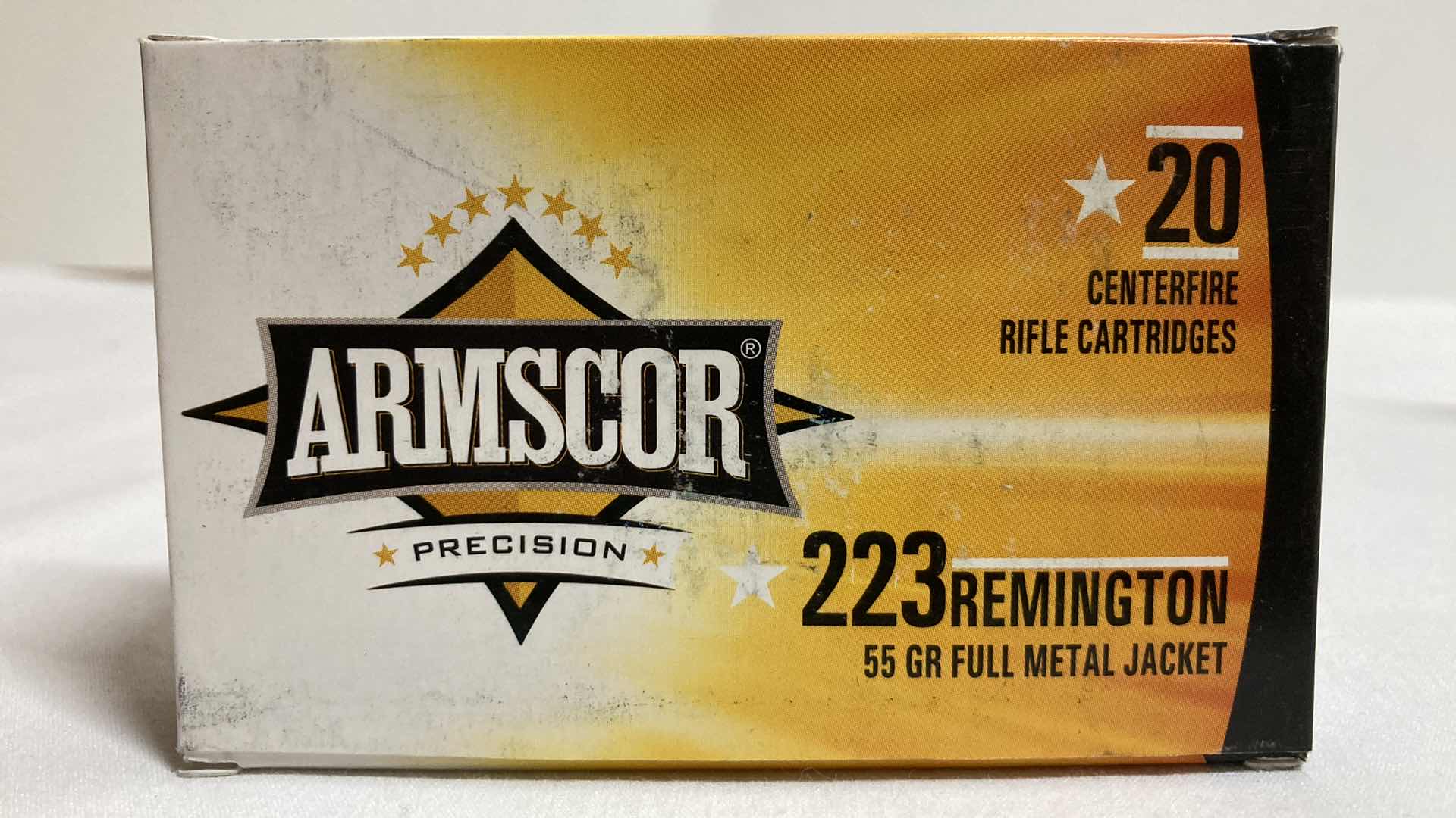 Photo 1 of NEW ARMSCOR .223 REM 55GR FMJ BRASS CASE AMMO (100RDS)
