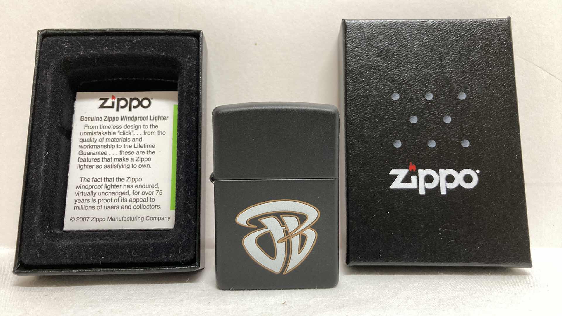Photo 1 of NEW ZIPPO JOE BONAMASSA MATTE BLACK JB LIGHTER