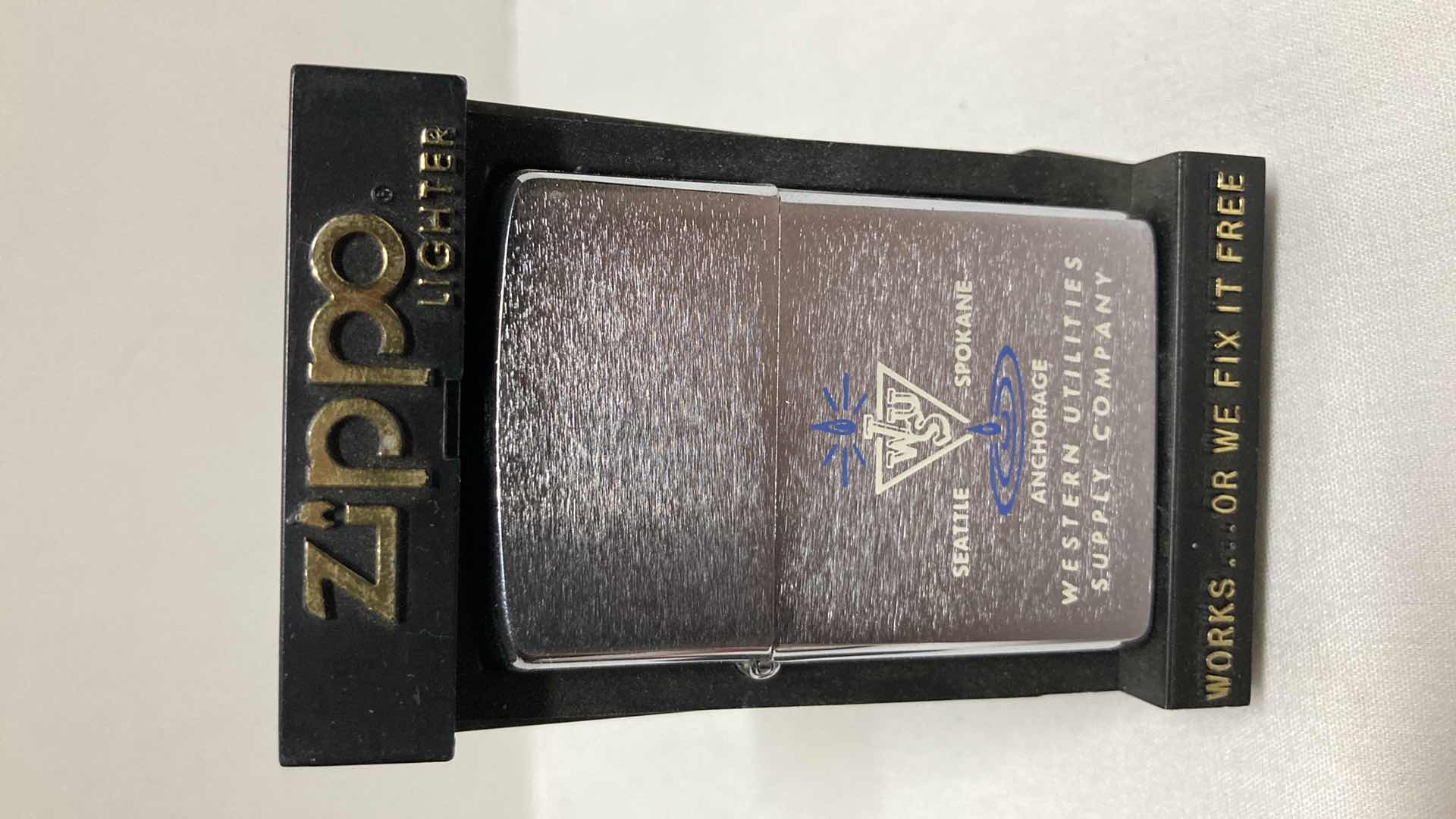 Photo 1 of ZIPPO WALKER MCDONALD LIGHER & ZIPPO WESTERN UTILITIES SUPPLY COMPANY LIGHTER W CASES