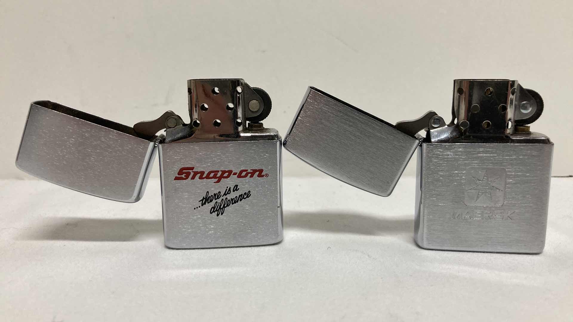 Photo 1 of ZIPPO SNAP ON LIGHTER W CASE & ZIPPO MAERSK LIGHTER