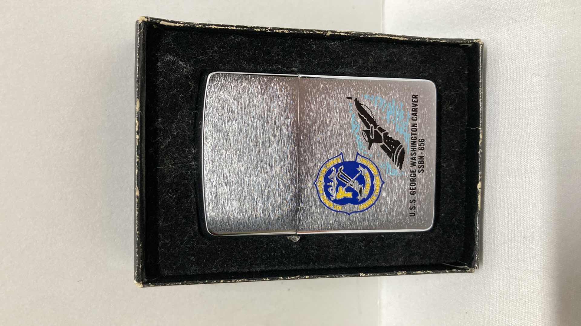 Photo 1 of ZIPPO USS GEORGE WASHINGTON CARVER SSBN-656 LIGHTER