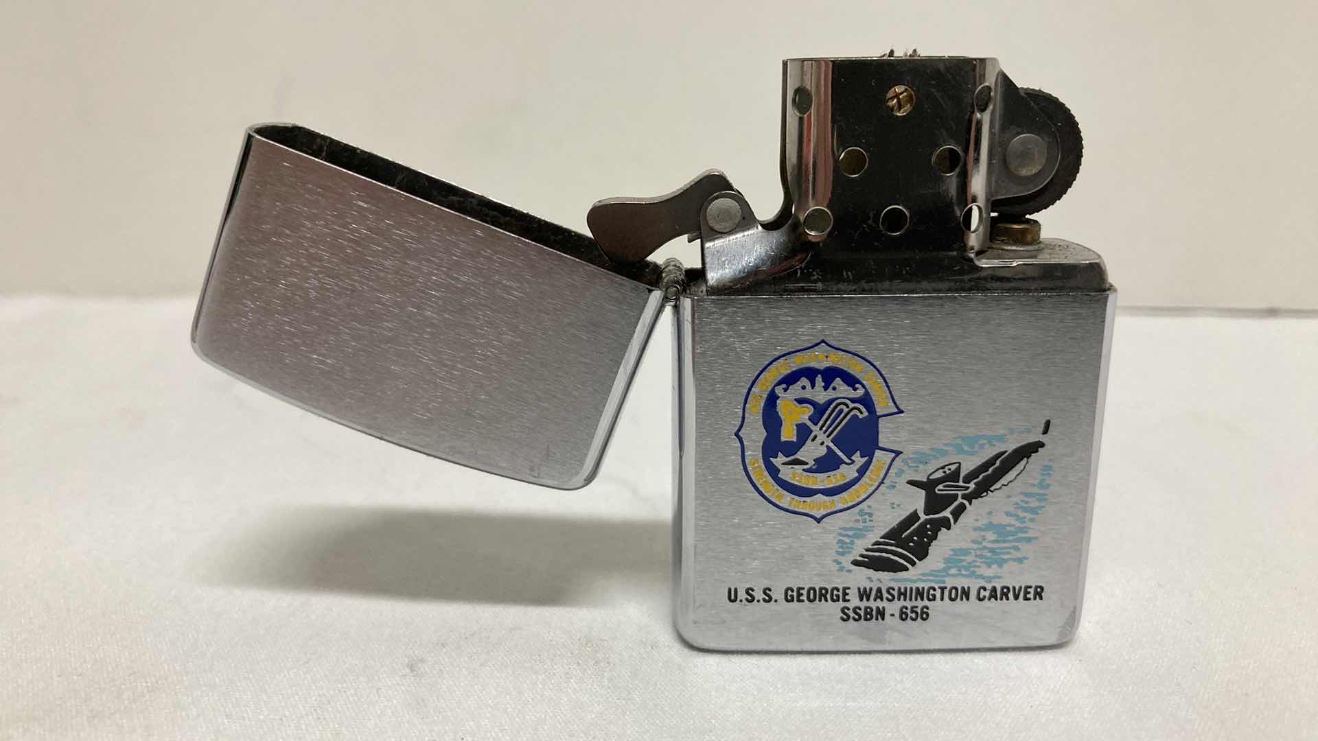 Photo 1 of ZIPPO USS GEORGE WASHINGTON CARVER SSBN-656 LIGHTER