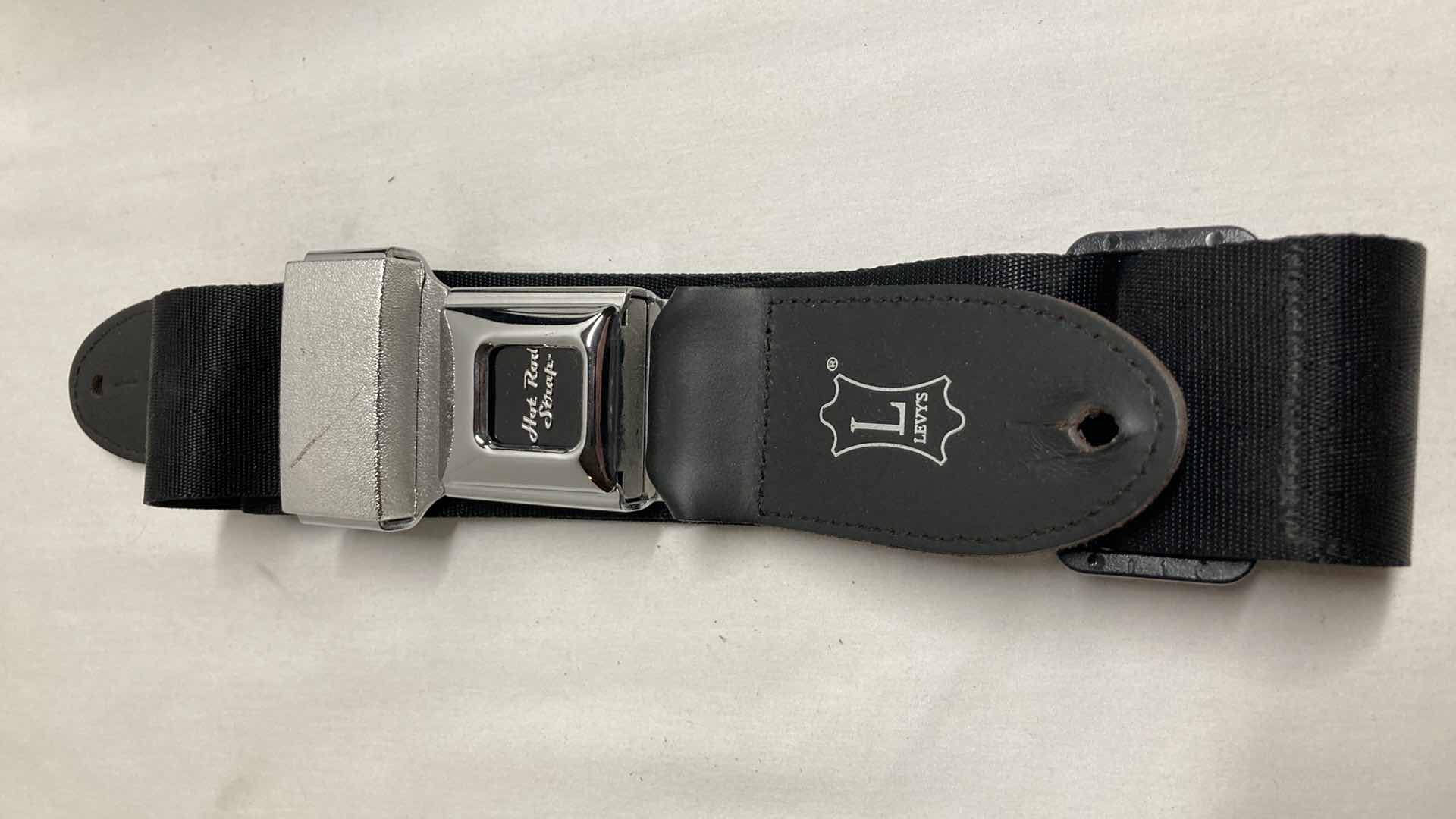 Photo 2 of LEVYS HOT ROD SEAT BELT GUITAR STRAP & LEVYS LEATHER KOKOPELLI GUITAR STRAP