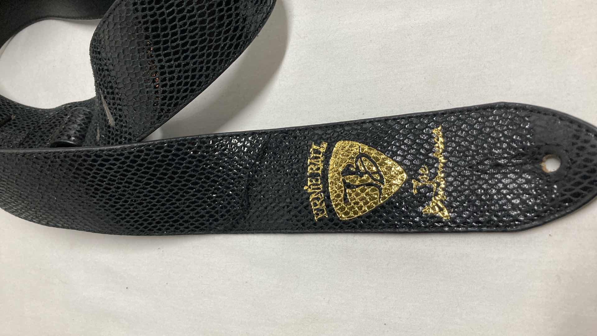 Photo 1 of ERNIE BALL JOE BONAMASSA LEATHER SNAKE PRINT GUITAR STRAPS (2)