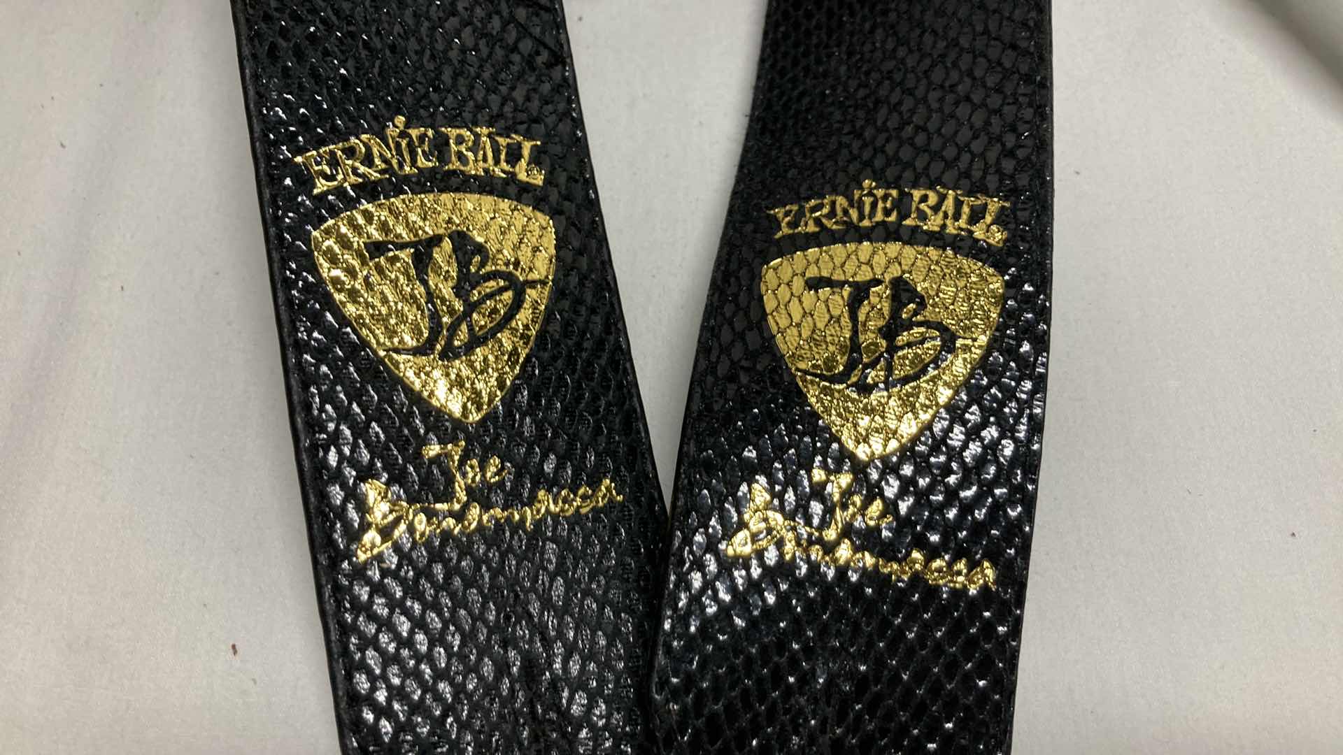 Photo 1 of ERNIE BALL JOE BONAMASSA LEATHER SNAKE PRINT GUITAR STRAPS (2)