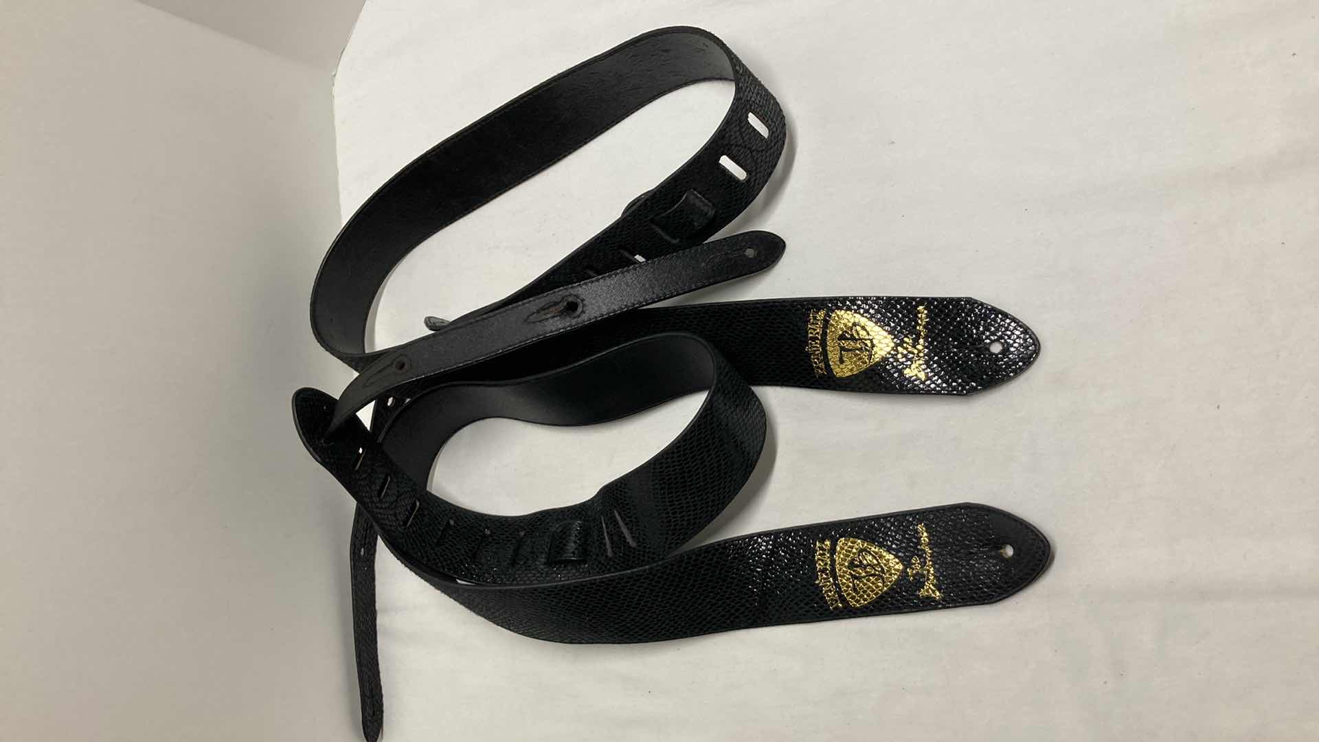 Photo 1 of ERNIE BALL JOE BONAMASSA LEATHER SNAKE PRINT GUITAR STRAPS (2)