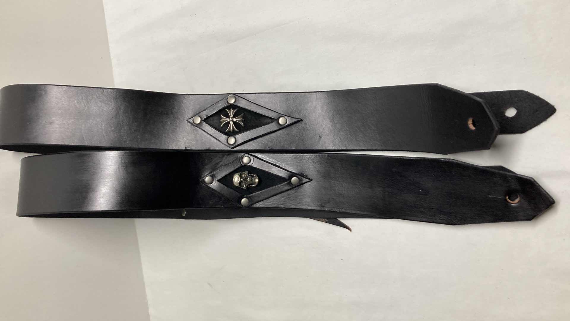 Photo 1 of HNJ LEATHER GUITAR STRAPS (2)