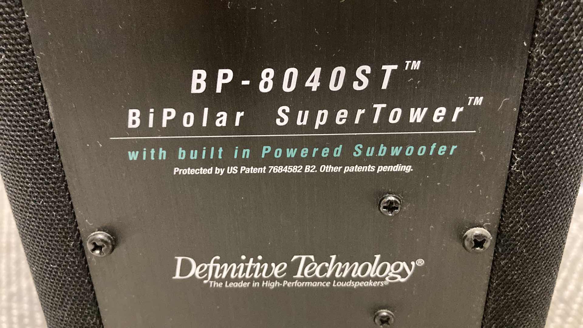 Photo 1 of DEFINITIVE TECHNOLOGY BIPOLAR SUPER TOWER W POWERED SUBWOOFER MODEL BP-8040ST