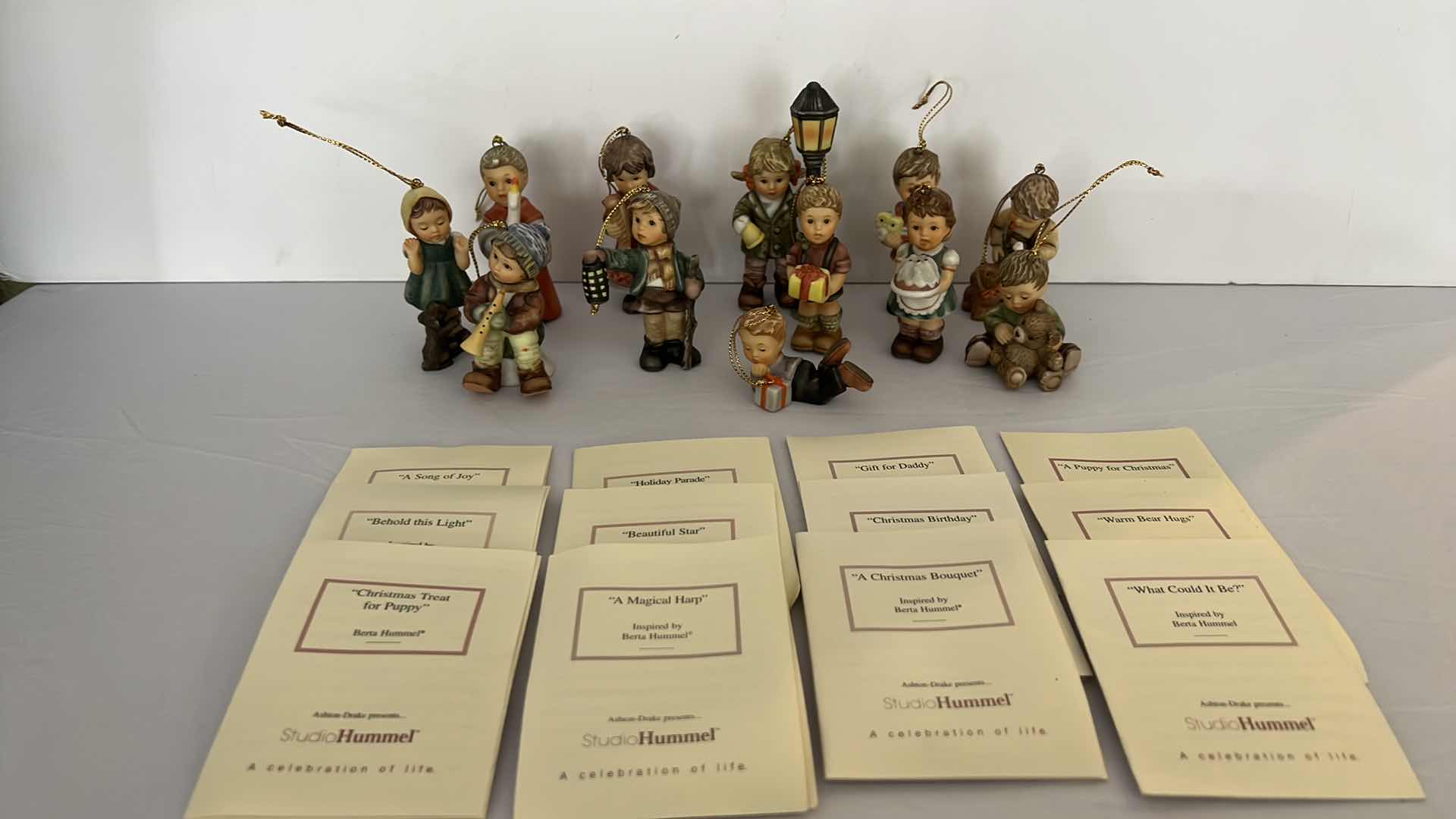 Photo 1 of 12-ASHTON-DRAKE STUDIO COLLECTORS HUMMEL CHRISTMAS ORNAMENTS (10-COA’S)