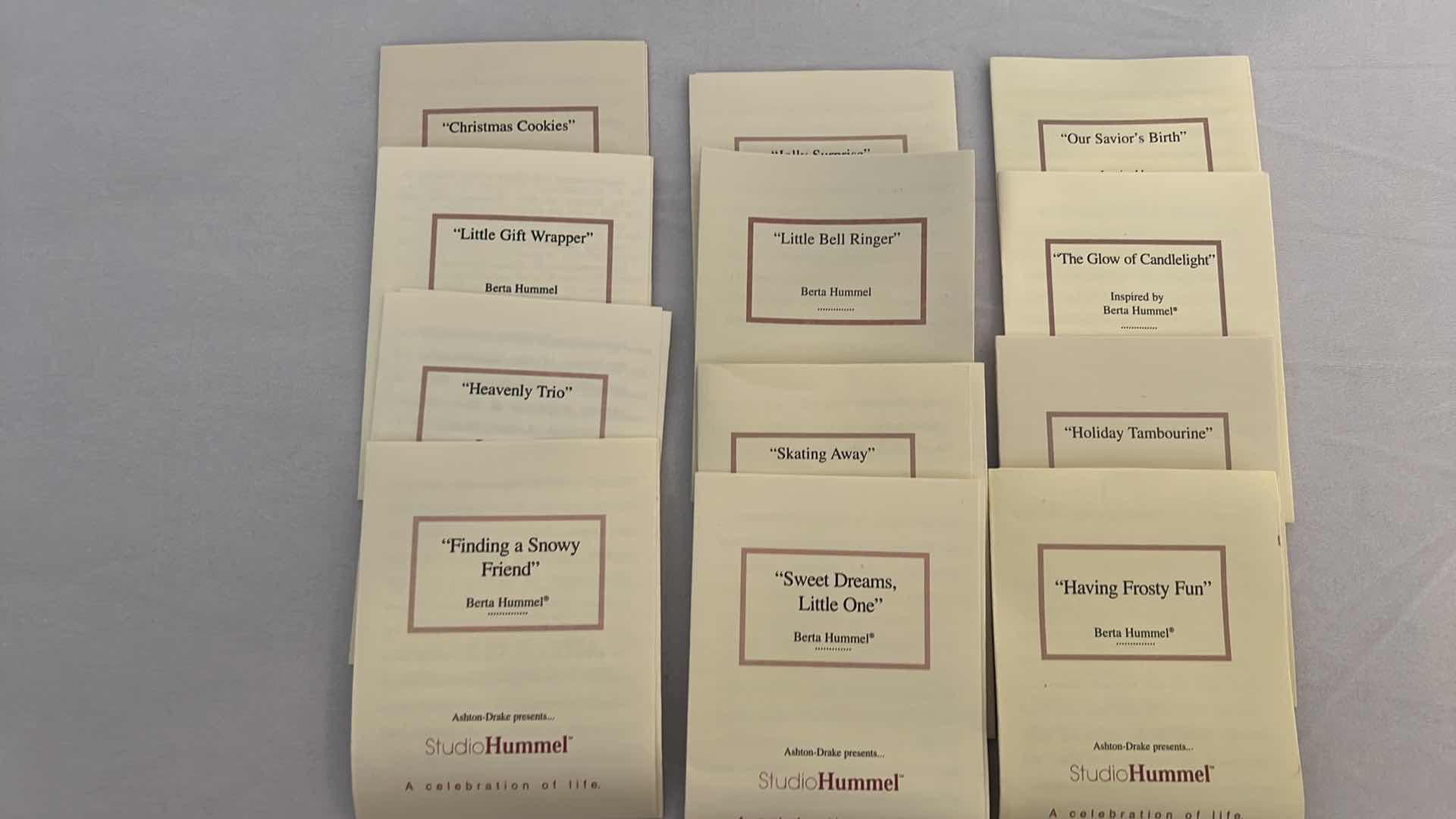 Photo 1 of 12-ASHTON DRAKE STUDIO COLLECTORS HUMMEL CHRISTMAS ORNAMENTS W COA’S