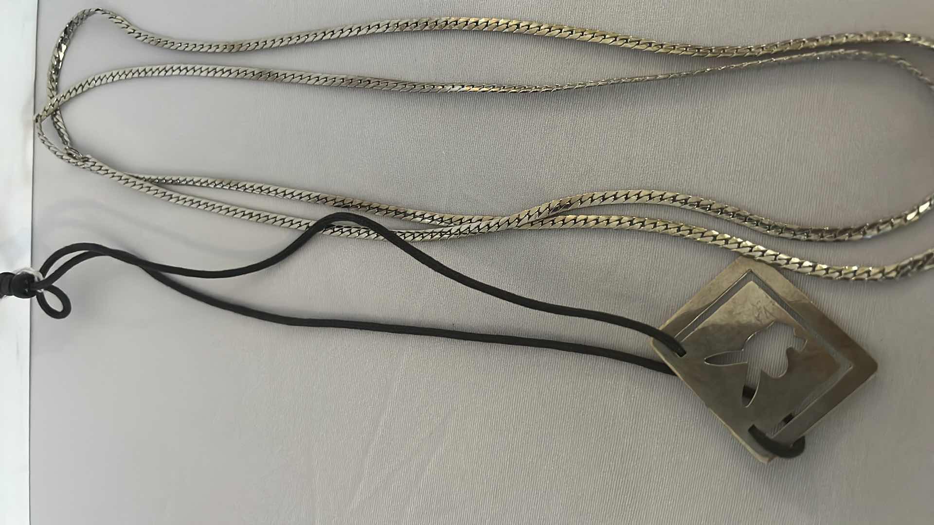 Photo 1 of 5-COSTUME JEWELRY NECKLACES & 3-NECKLACE PENDANTS (CROSSES, CATWOMEN)