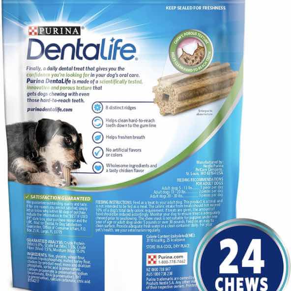 Photo 1 of 4-6.8 OZ BAGS PURINA “MINI” DENTALIFE DAILY ORAL DOG TREATS-RETAIL VALUE $48 EXP. 6/24