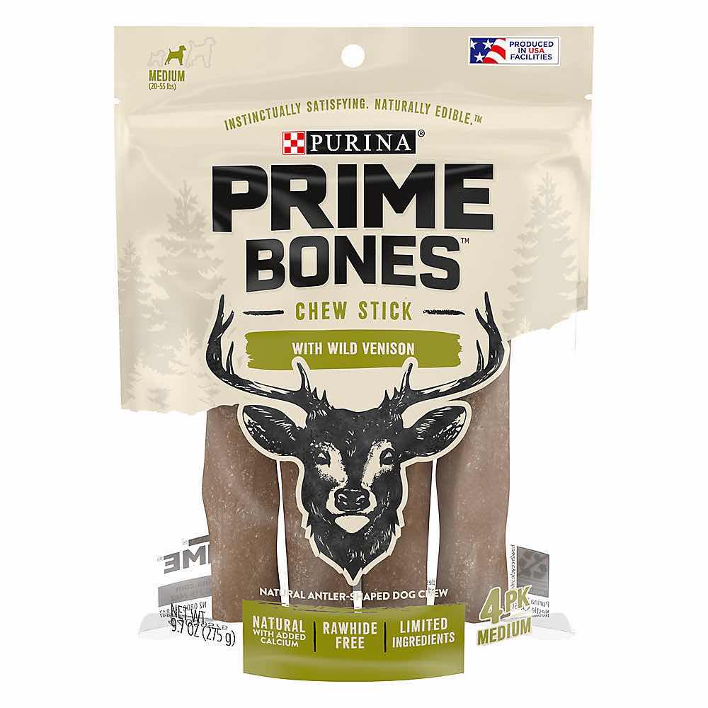 Photo 1 of 6-9.7 OZ PURINA PRIME BONES “MEDIUM” WILD VENISON DOG CHEW STICKS-RETAIL $45 EXP. 3/24