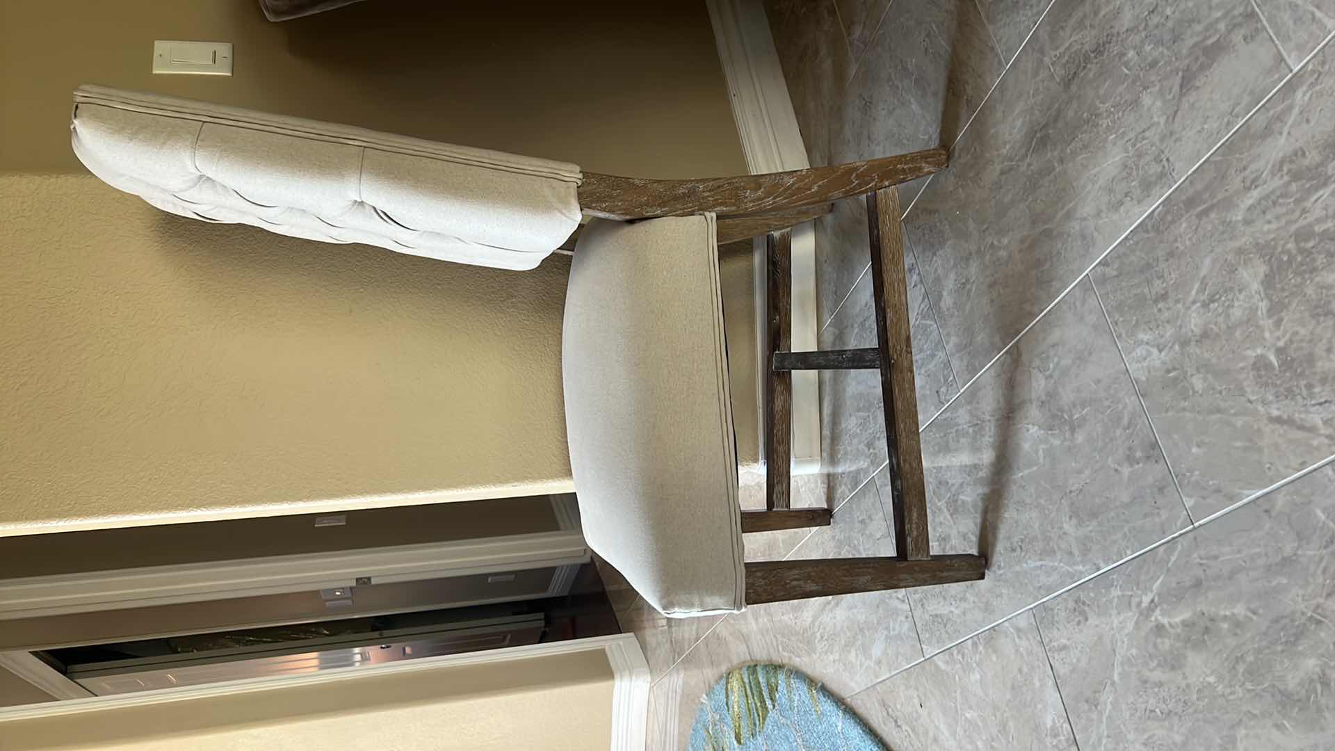 Photo 1 of 1-TUFTED CREAM PARSONS DINING CHAIR (MATCHES DINING TABLE & BENCH)