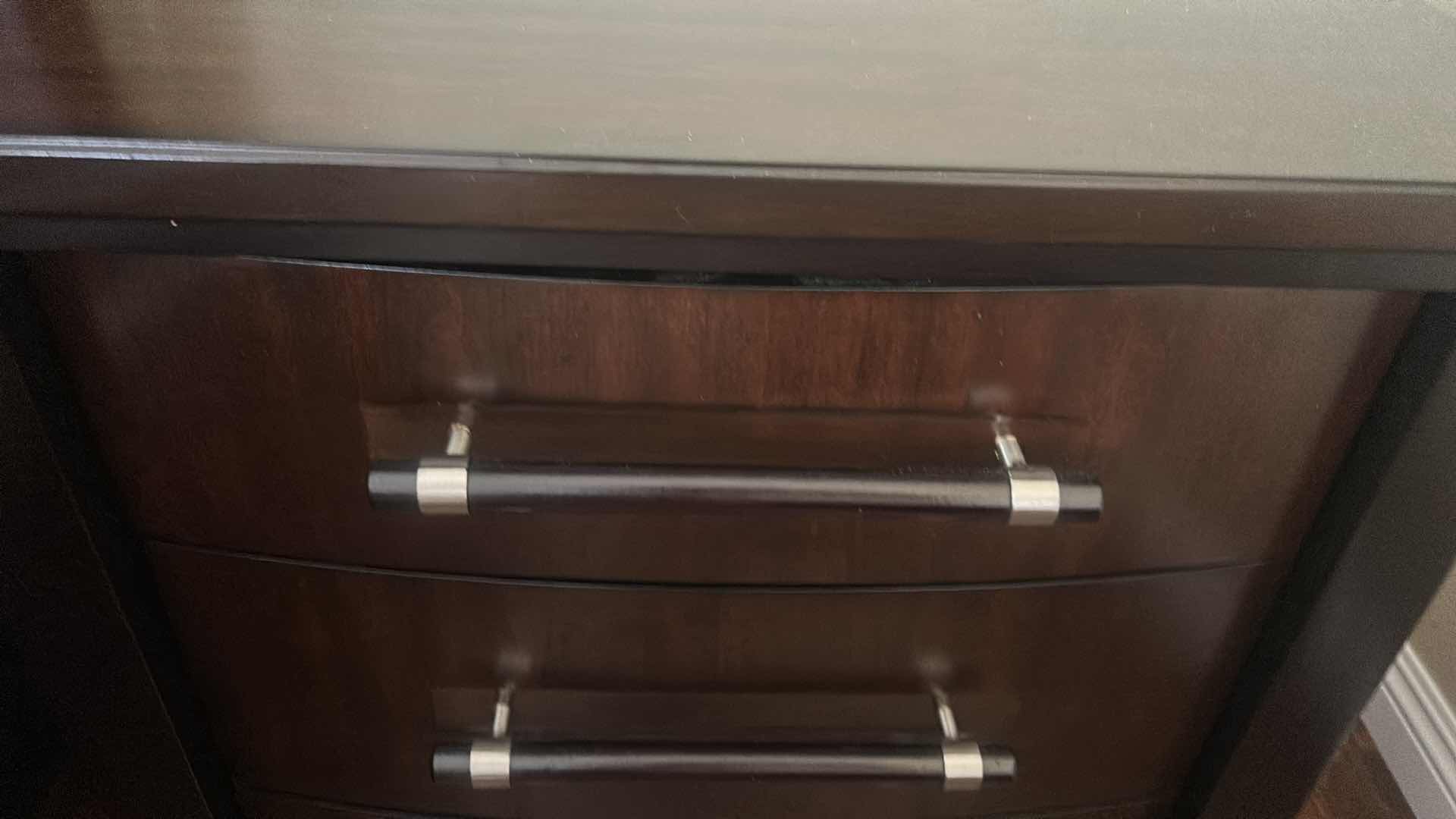 Photo 1 of BEDFORD HEIGHTS TWO-TONE ESPRESSO & CHERRY NIGHTSTAND 29" x 17" H29"