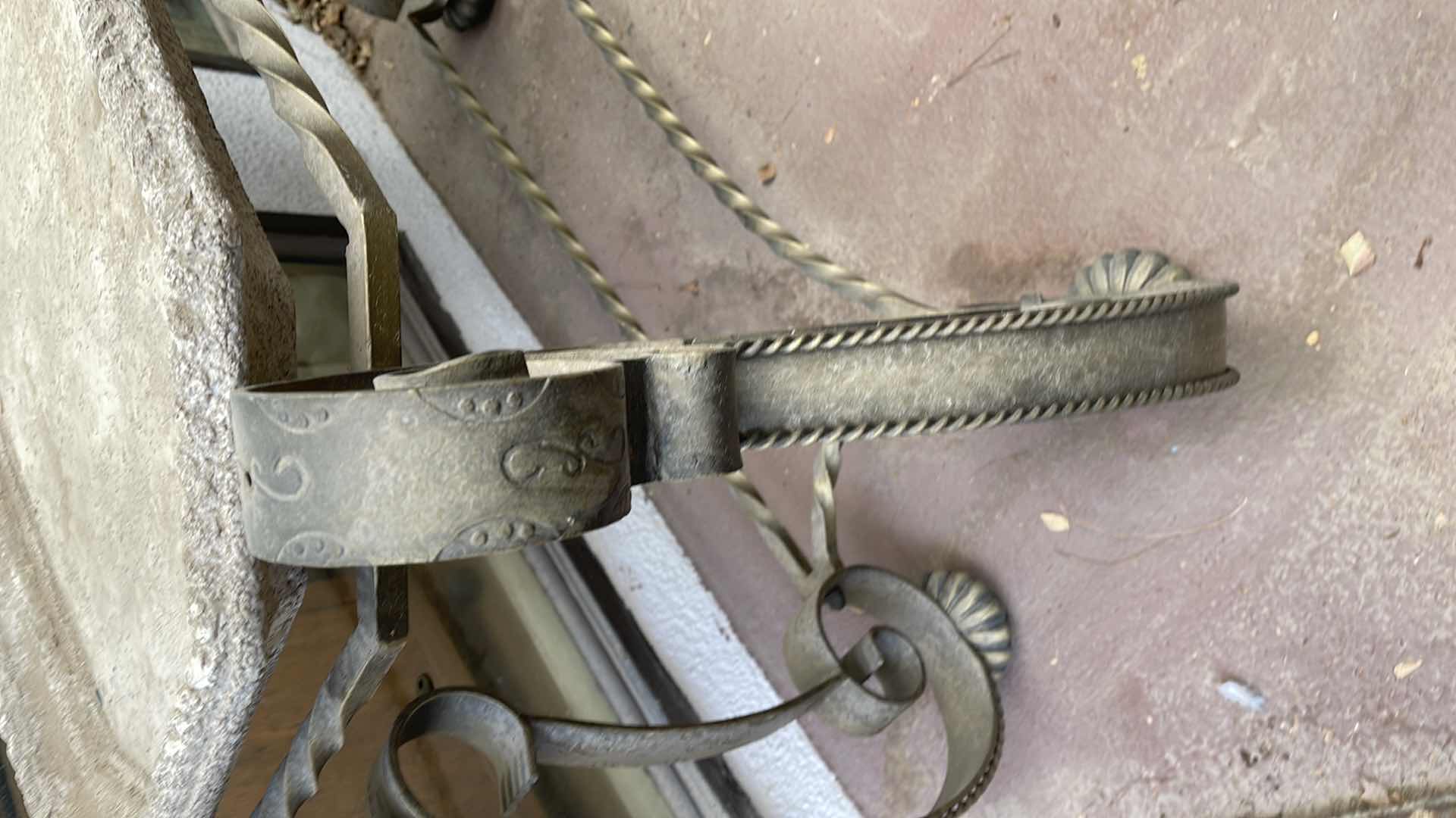 Photo 1 of BRASS BASE HALLWAY TABLE TOP COMES OFF / MATCHING COFFEE TABLE IN AUCTION 48”x 18” x 25”