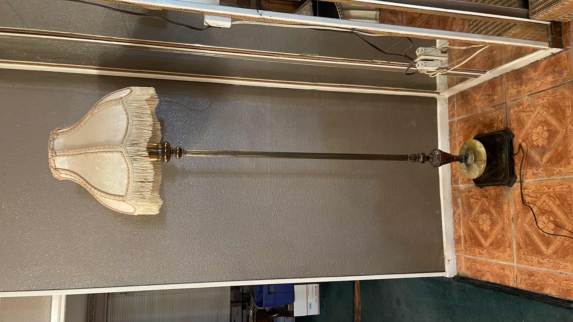 Photo 3 of ART DECO 1930’S TORCHIERE FLOOR LAMPS ALABASTER BASE